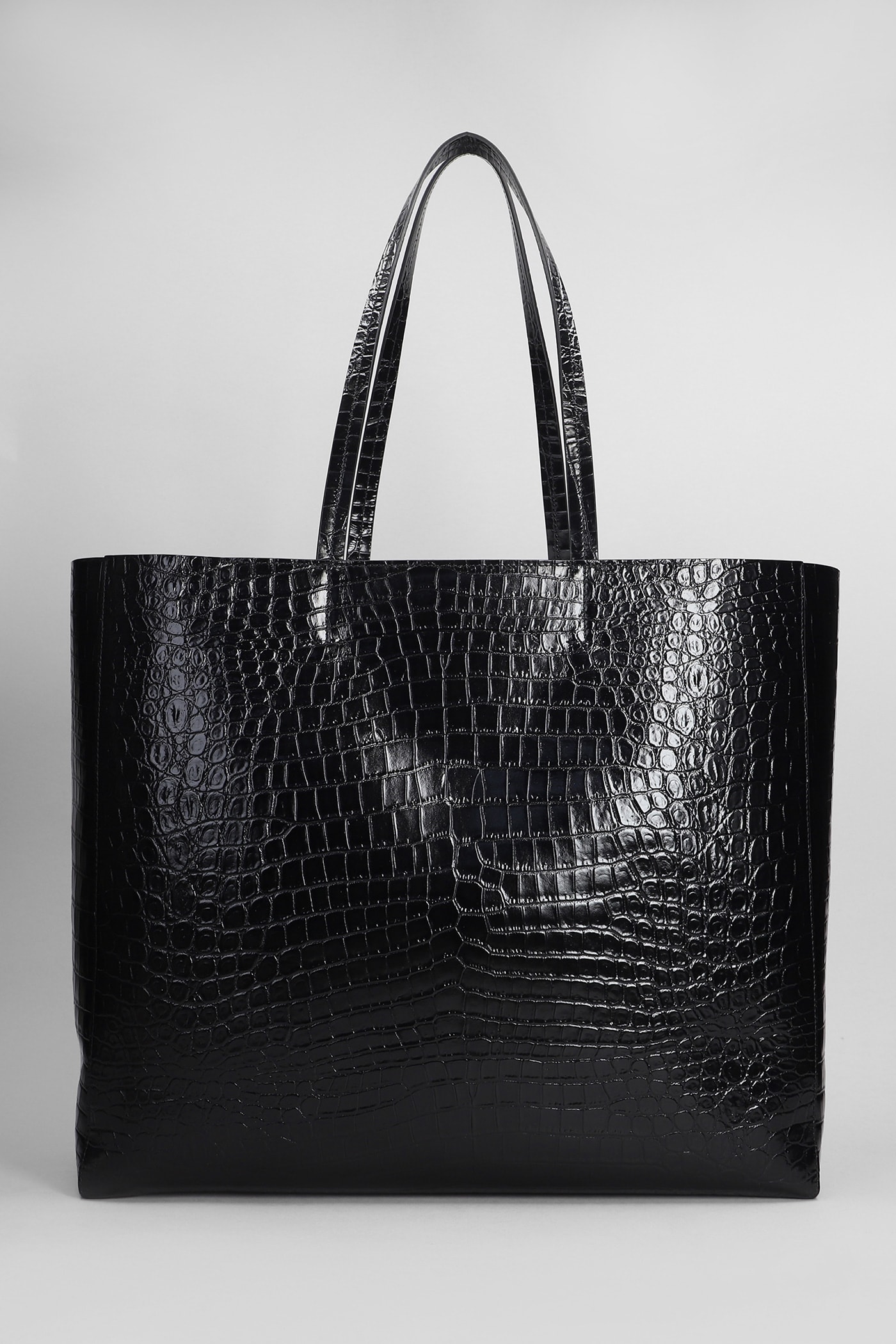 Shop Palm Angels Tote In Black Leather