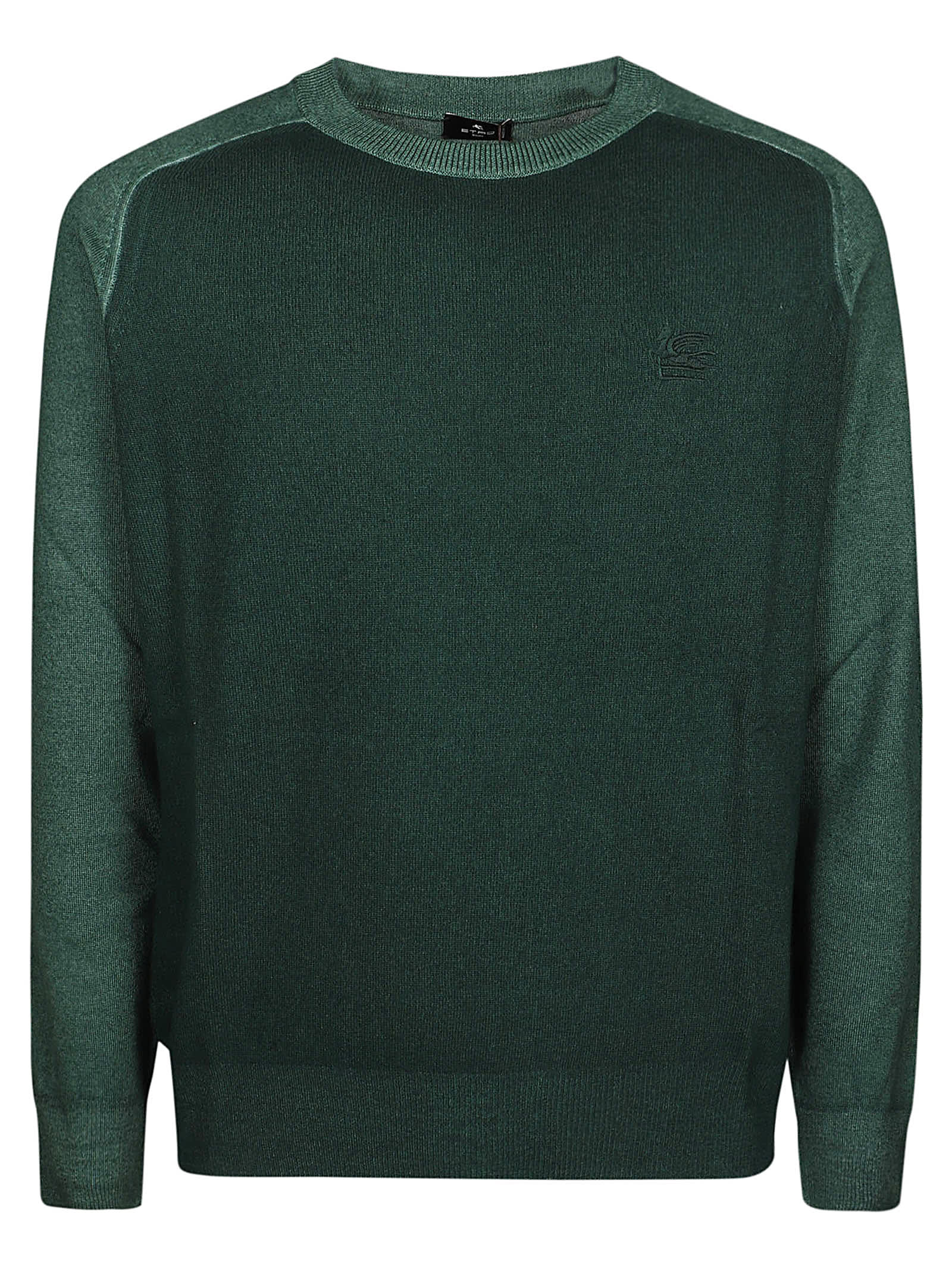 Shop Etro Raglan Sleeves Sweater In Verde Smeraldo Medio