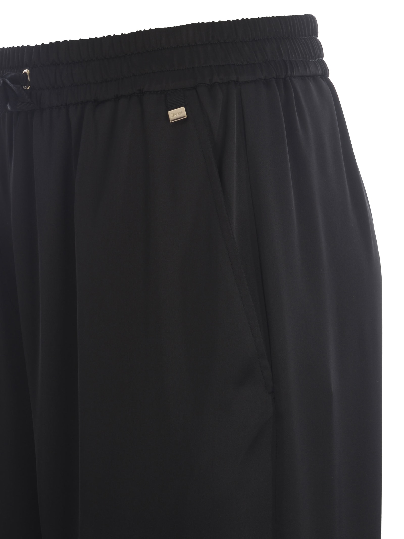 Shop Herno Trousers  Made Of Satin In Black