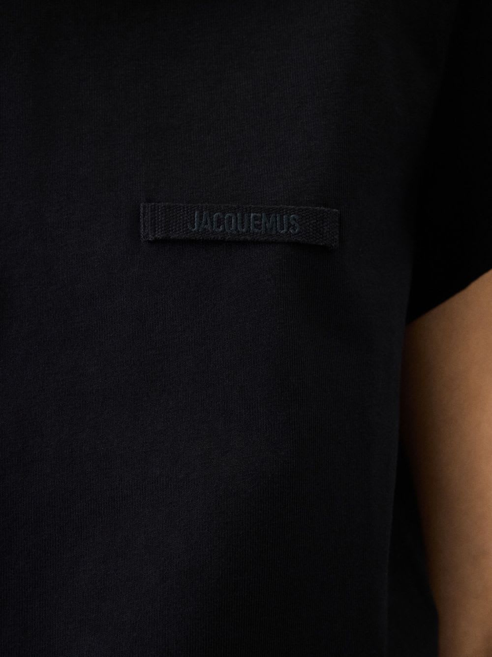 Jacquemus Le T-shirt Gros Grain In Black