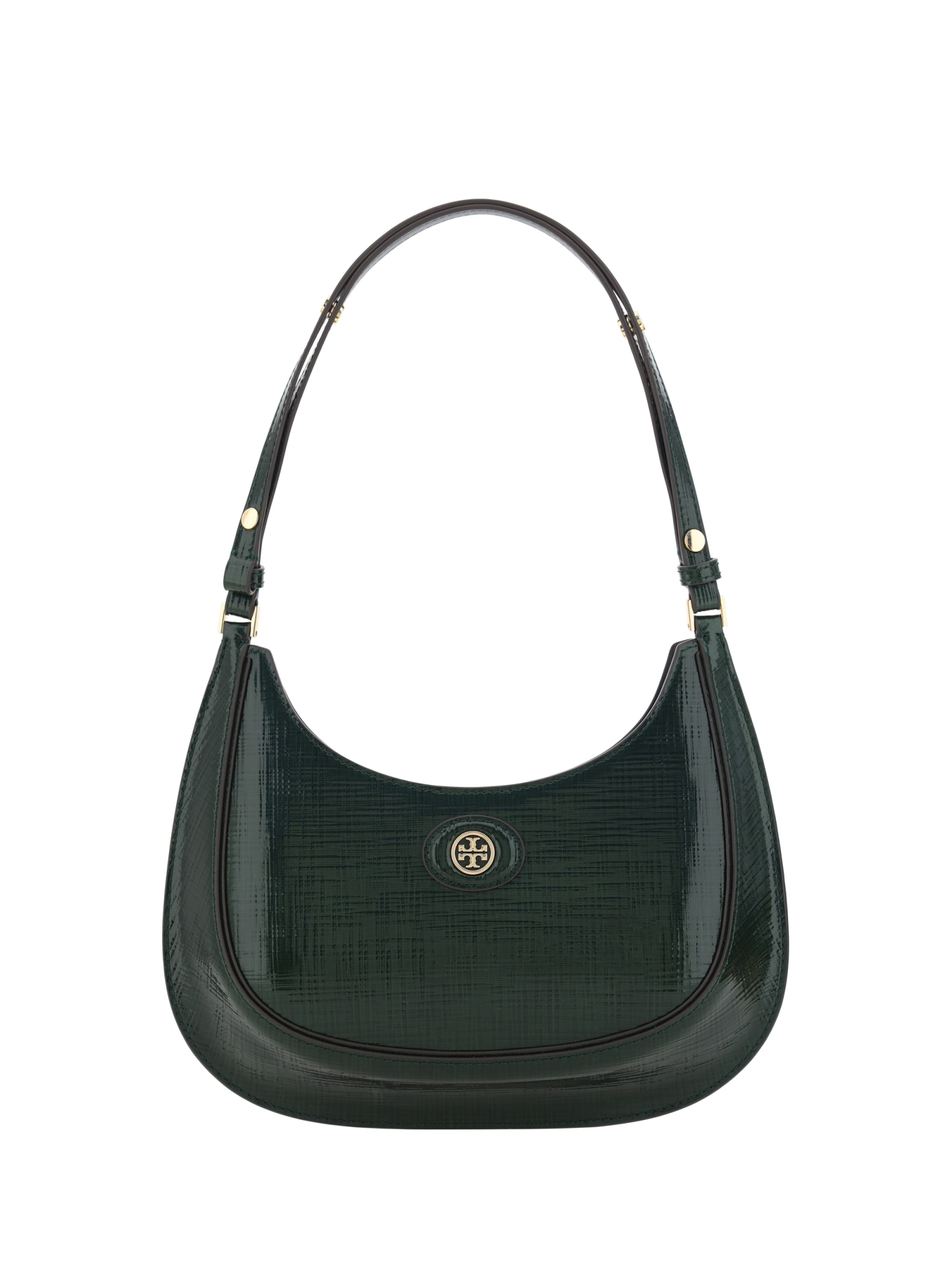 Shop Tory Burch Robinson Shoulder Bag In Evergreen