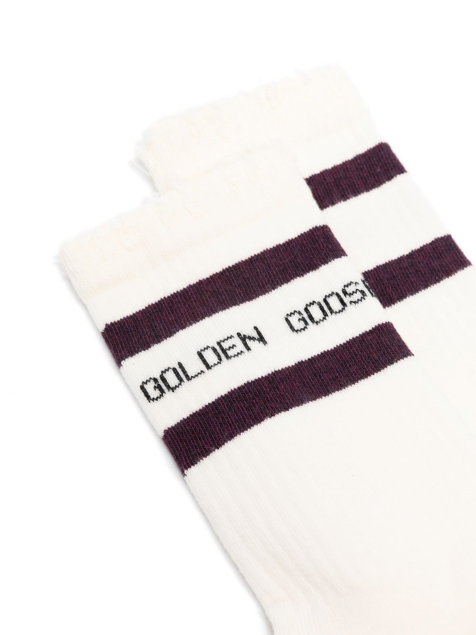 GOLDEN GOOSE WHITE COTTON SOCKS