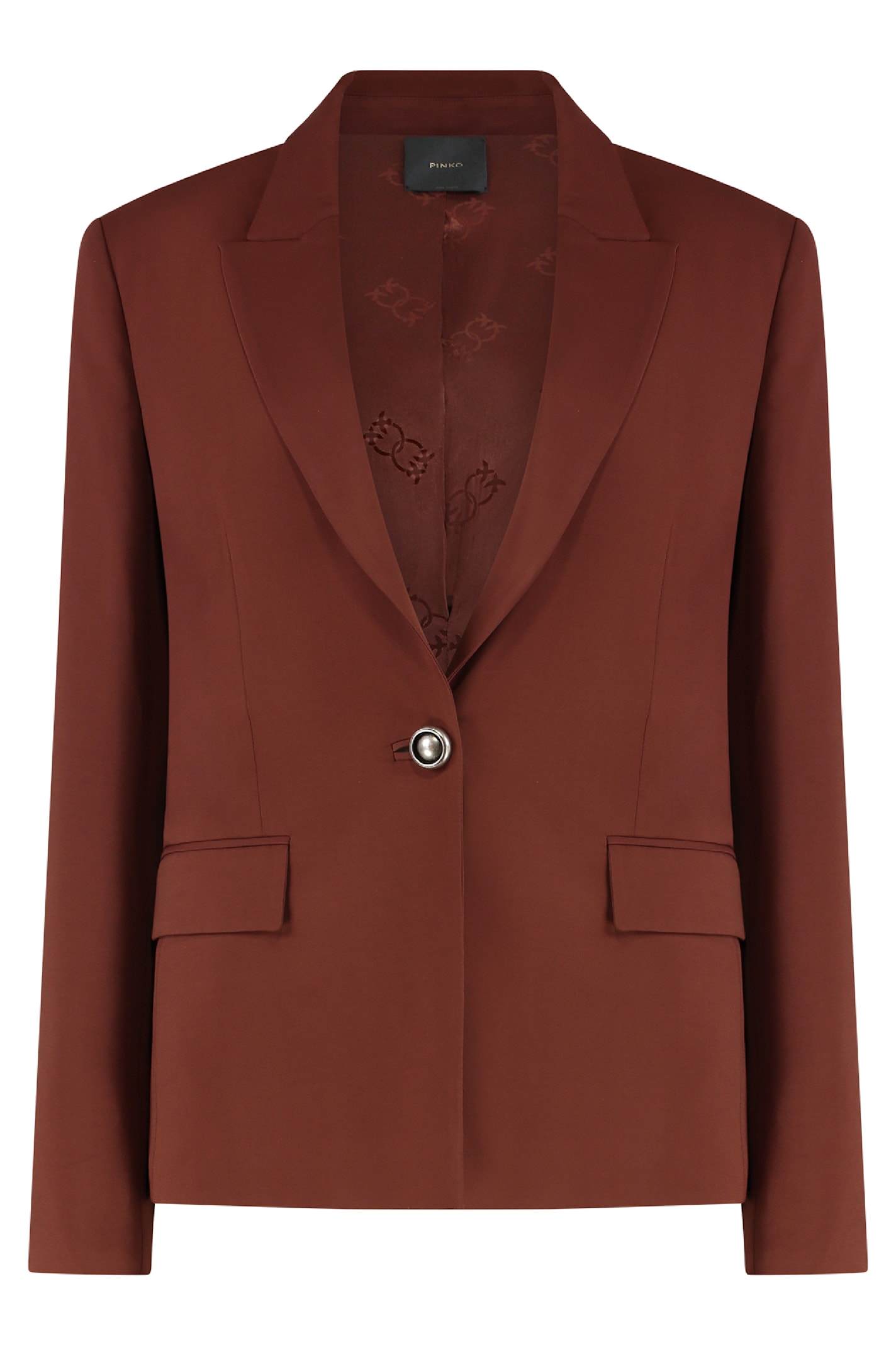 Pinko Gente Single-breasted One Button Jacket In Multi