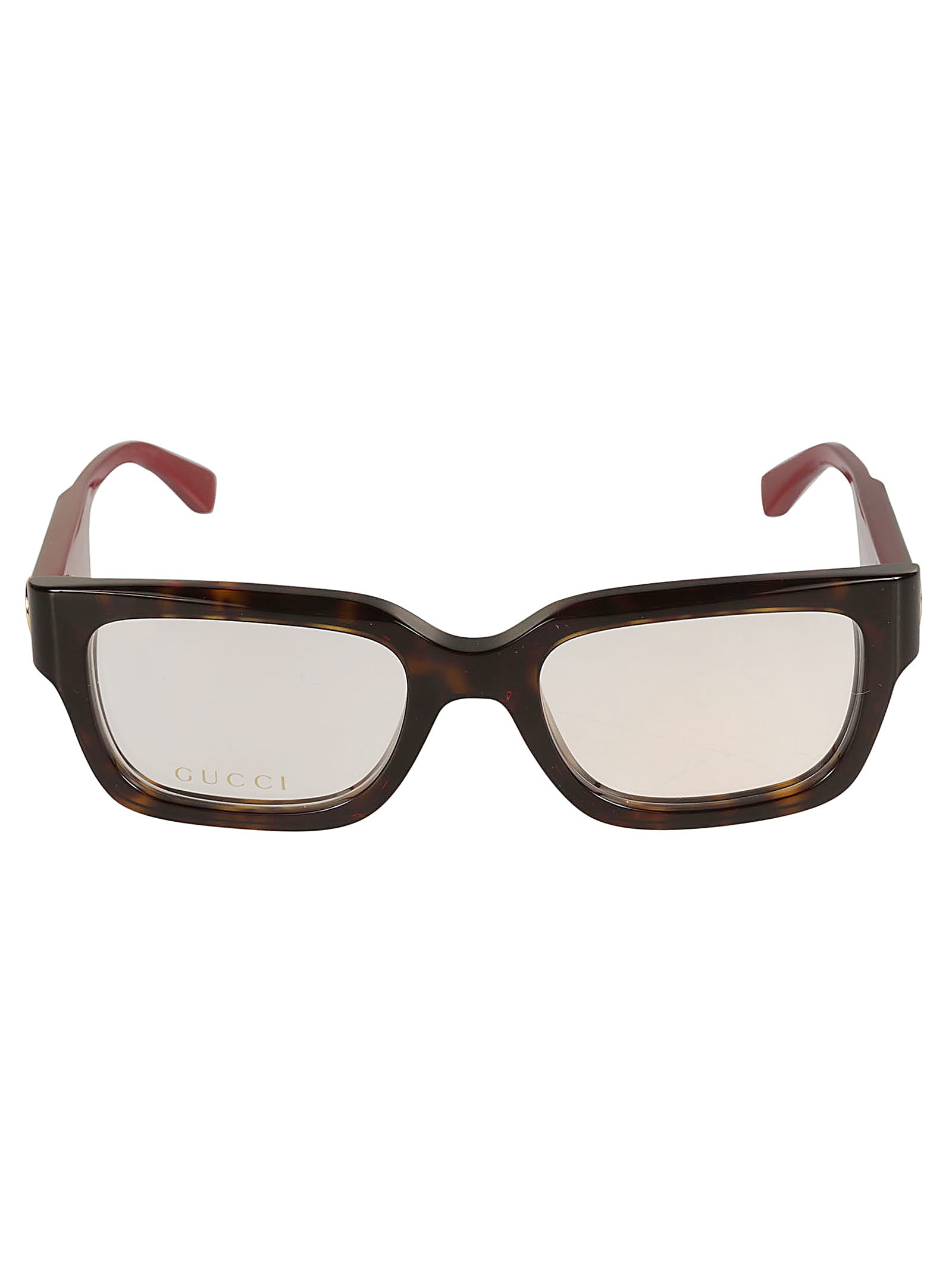 Gucci Rectangle Logo Lens Frame In Brown