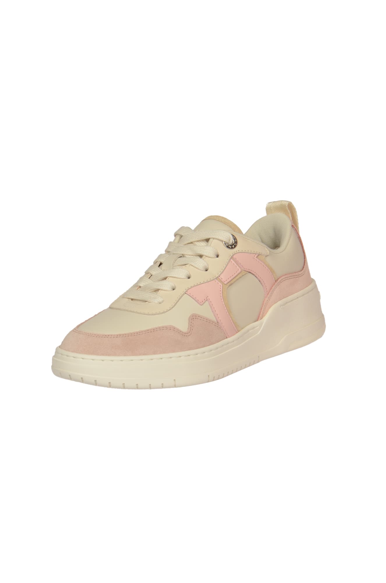 Ferragamo Gancini Lace-up Sneakers In Sand