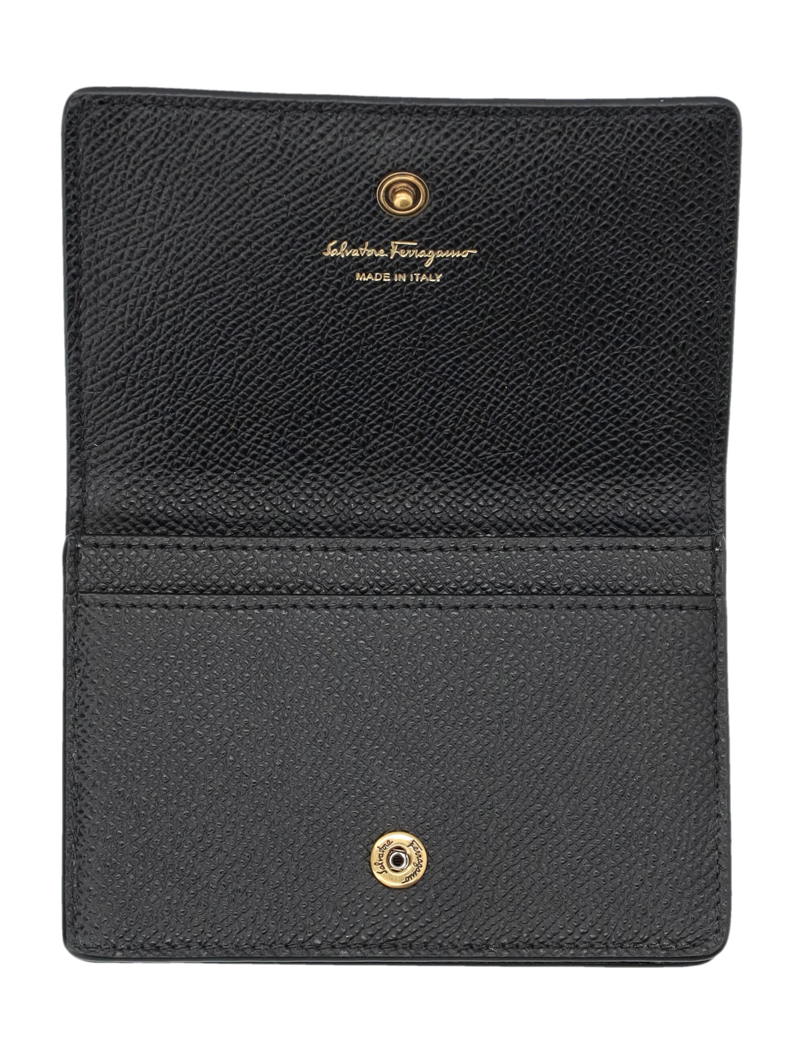 Shop Ferragamo The Gancini Wallet In Nero