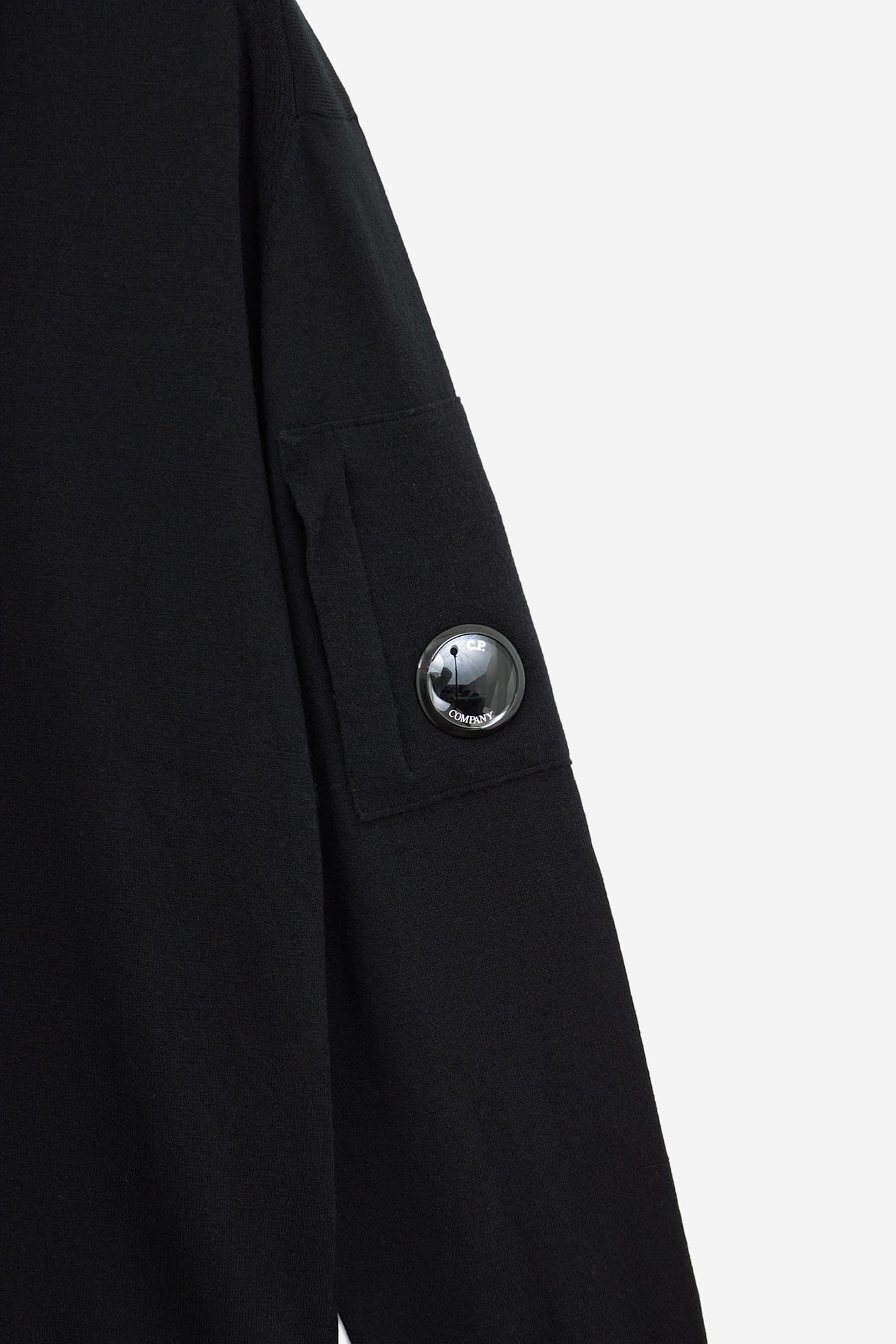 C.p. Company Ribbed Polo Shirt In Black