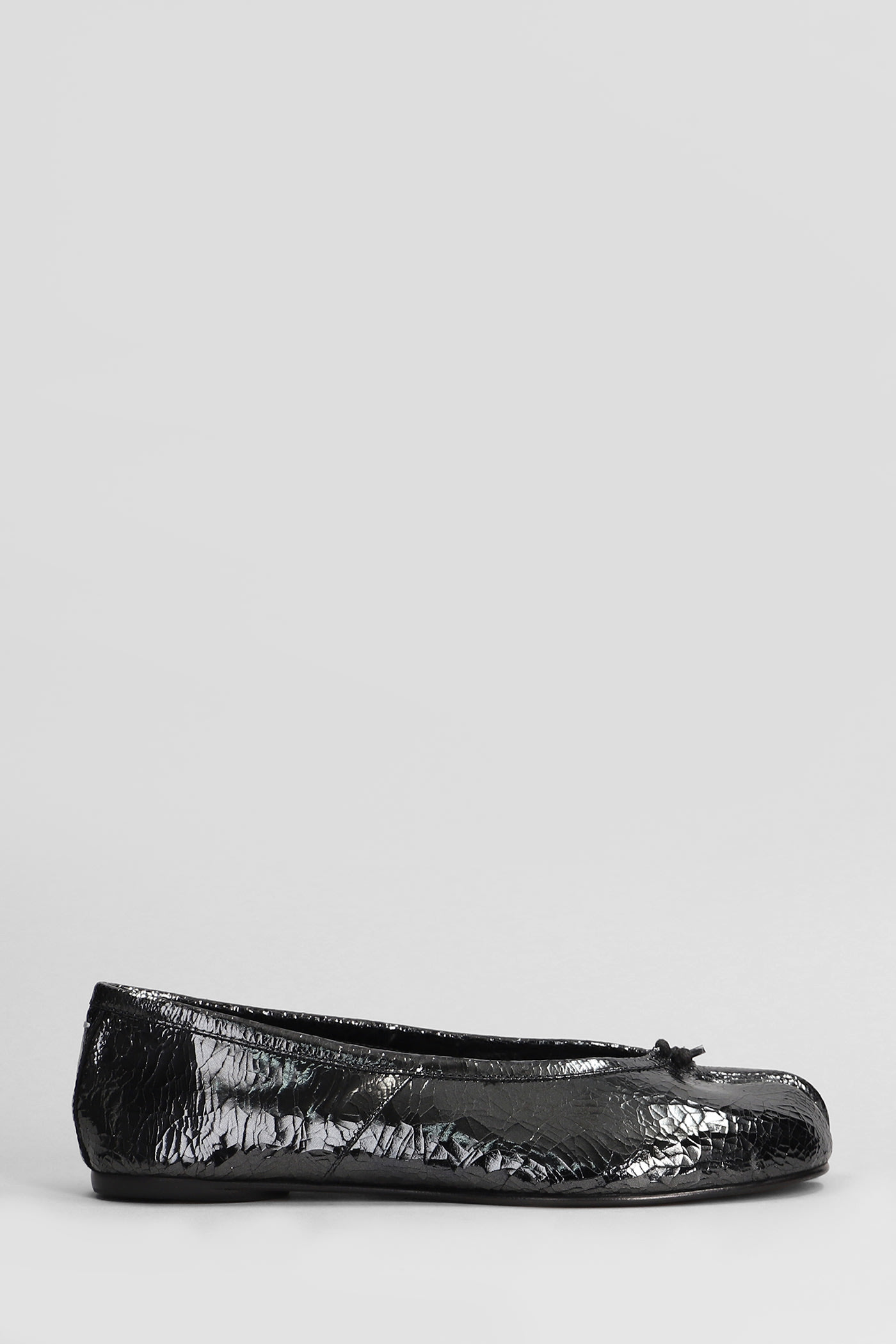 Tabi Ballet Flats In Black Leather