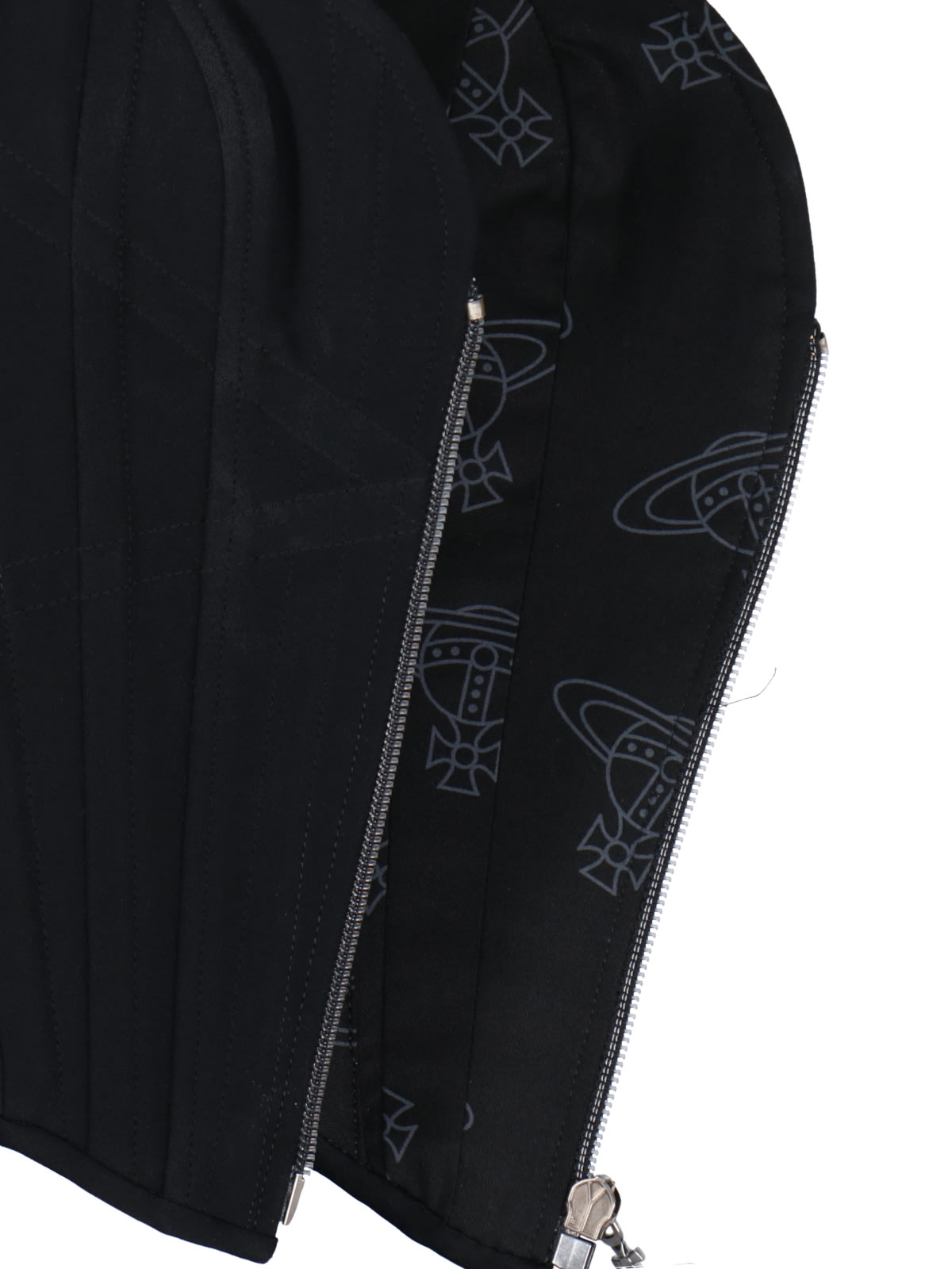 Shop Vivienne Westwood Zip Corset In Black