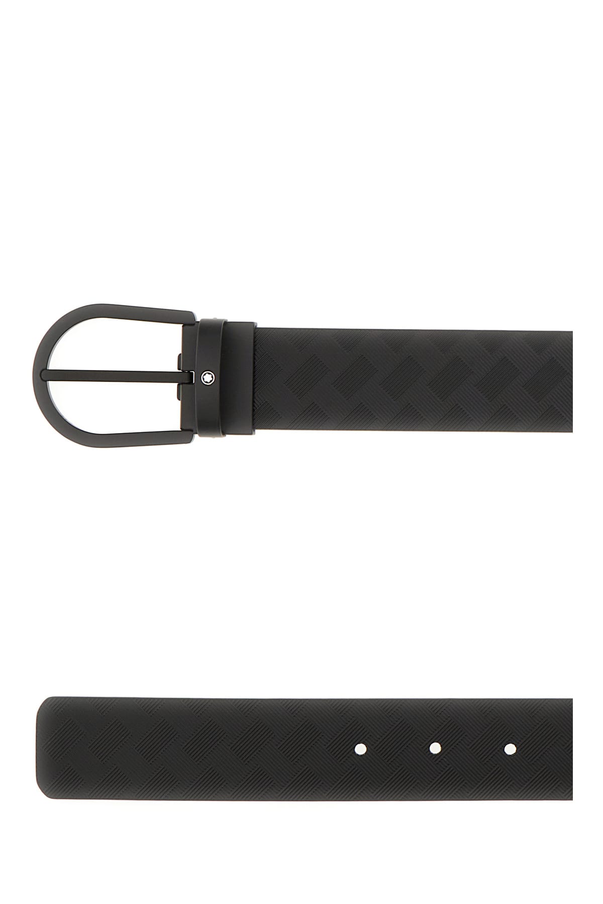 Shop Montblanc Black Leather Reversible Belt