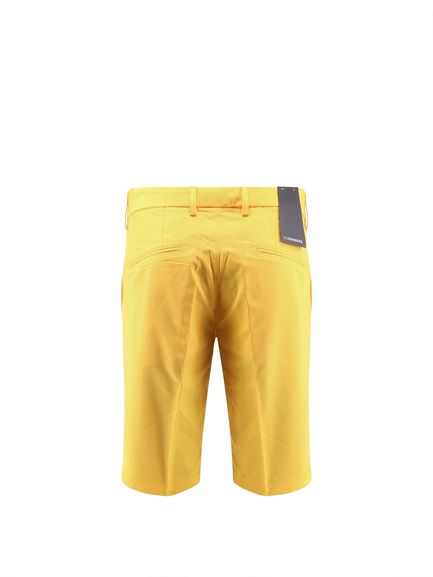 Shop J. Lindeberg Bermuda Shorts In Yellow