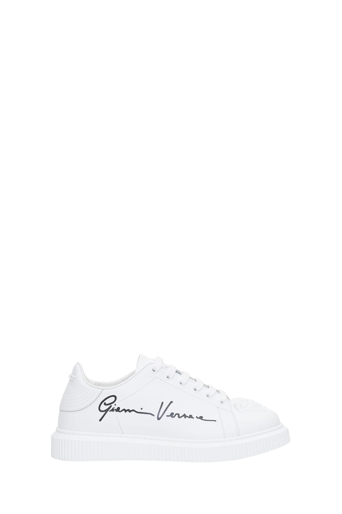 VERSACE NYX LEATHER SNEAKERS WITH MEDUSA,11332517