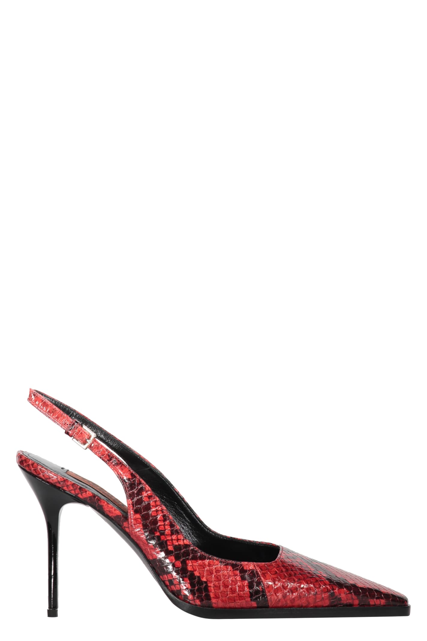 Missoni Two-tone Leather Slingback Pumps In Animalier