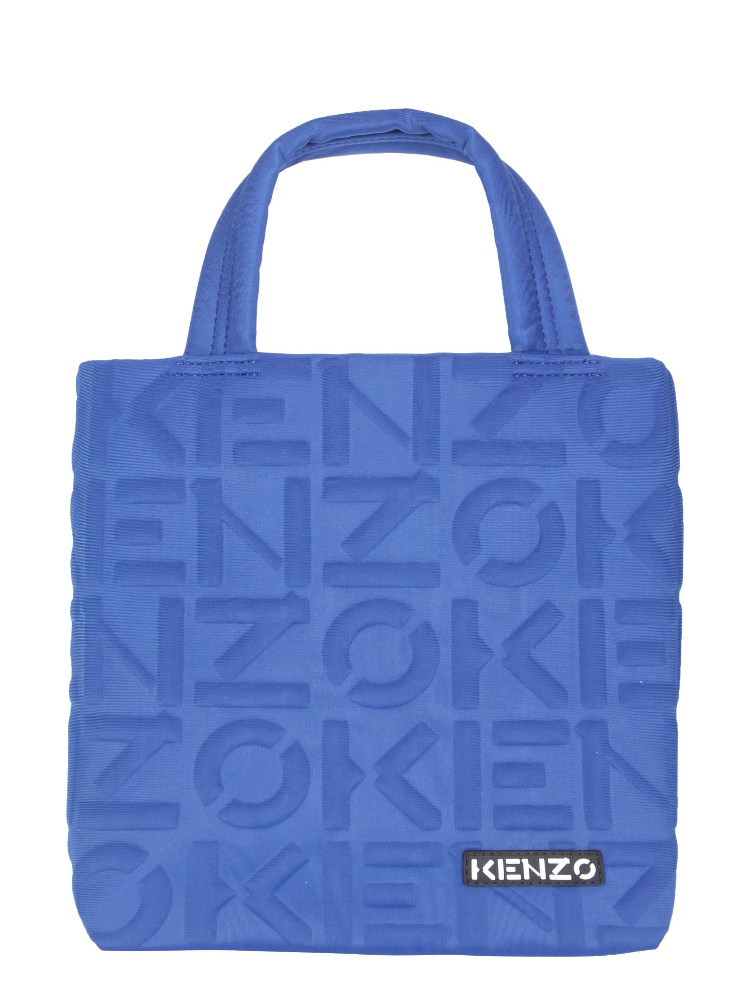 Kenzo Small Tote Bag With Monogram Logo In Blu ModeSens