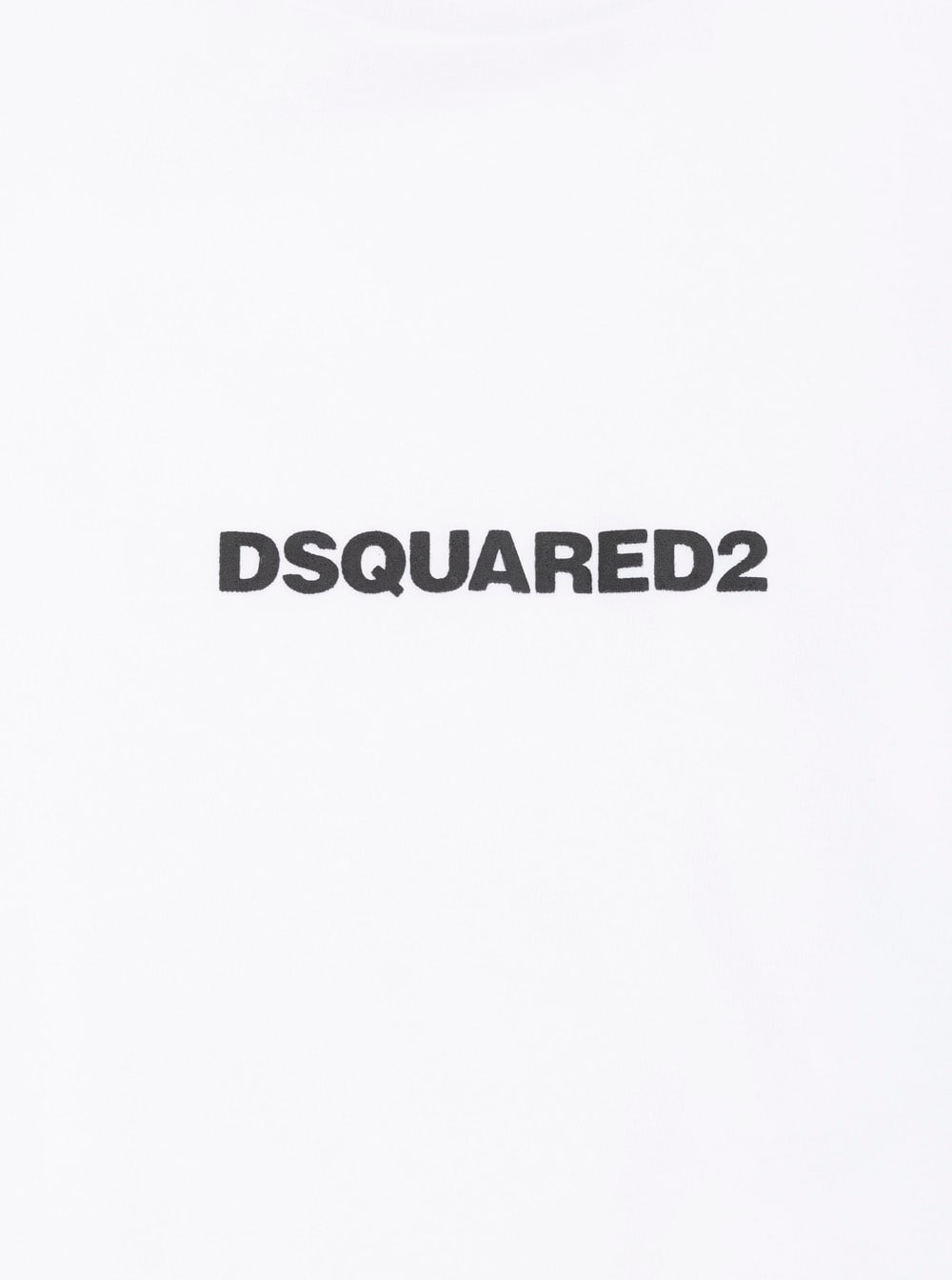 Dsquared2 White Crewneck T-shirt With Logo Lettering On The Front In Cotton Boy In White