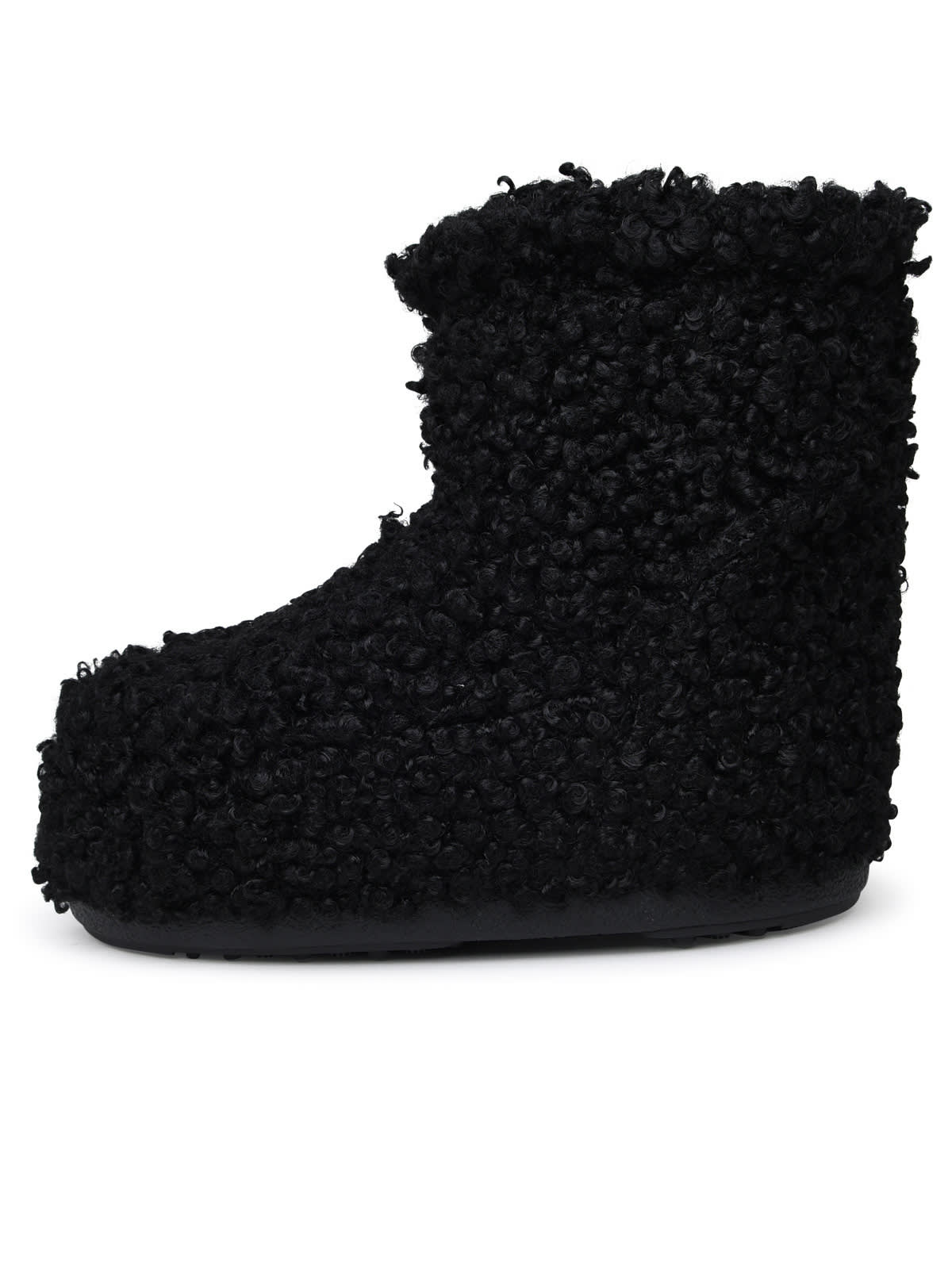 Shop Moon Boot Low-top Icon Faux Black Polyester Boots