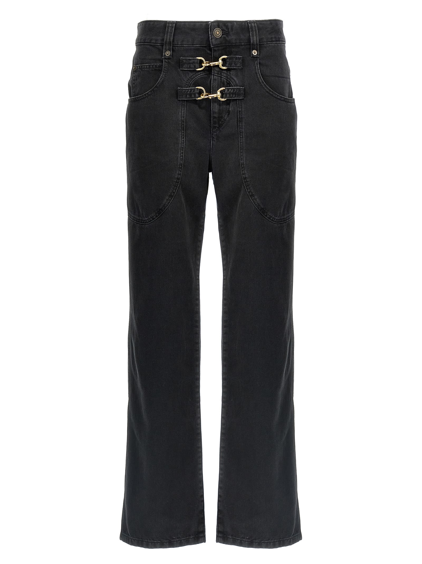 Shop Isabel Marant Brinley Jeans In Black