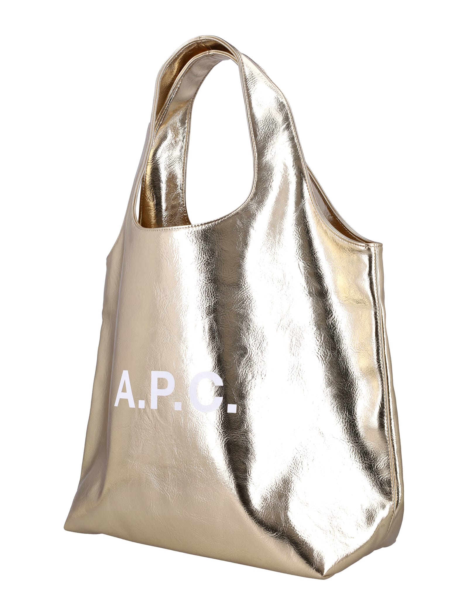 Apc A.p.c. Ninon Small Tote Bag In Gold
