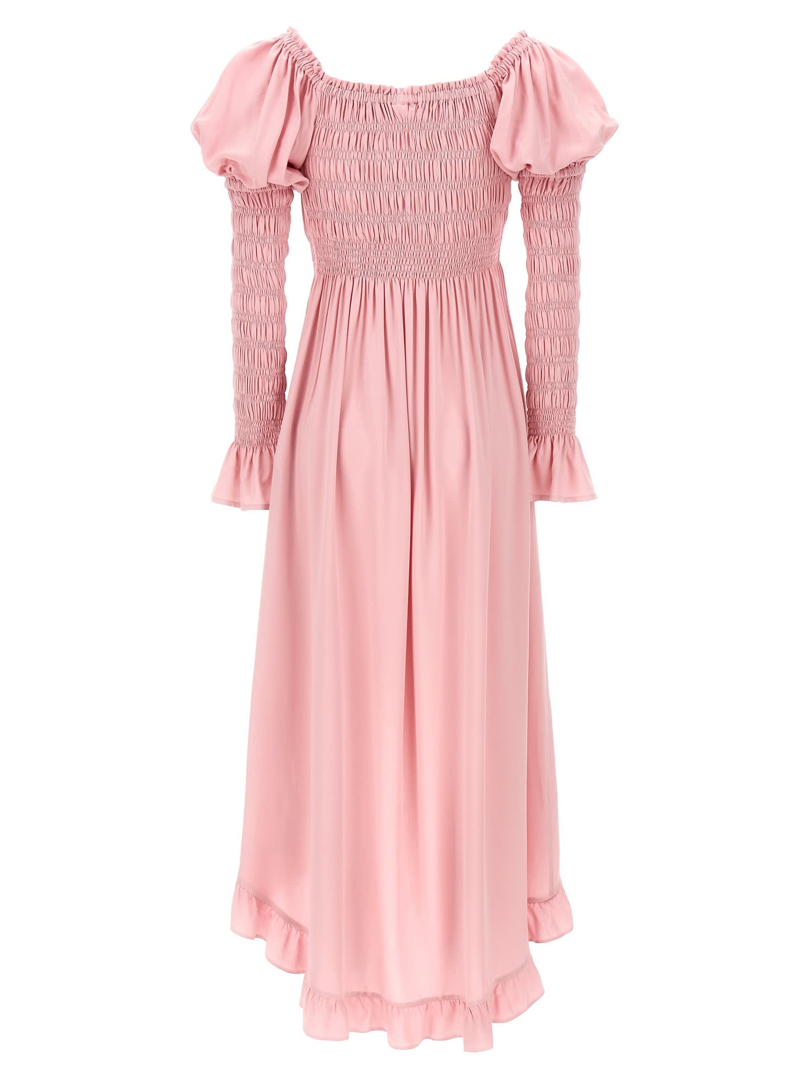 Sleeper 'juliette' Smocked Bodice Dress In Pink
