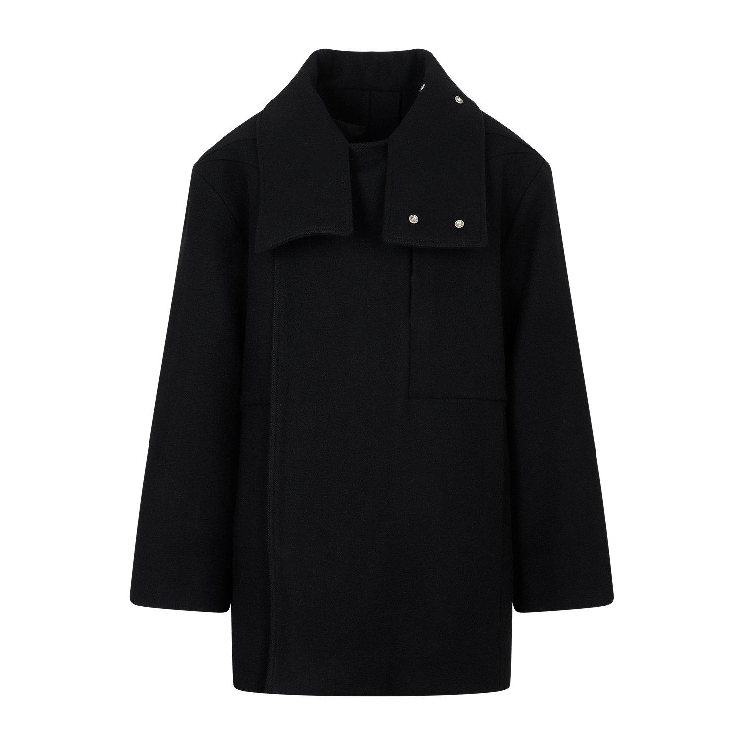 RICK OWENS LUXOR CONCEALED FASTENED COAT