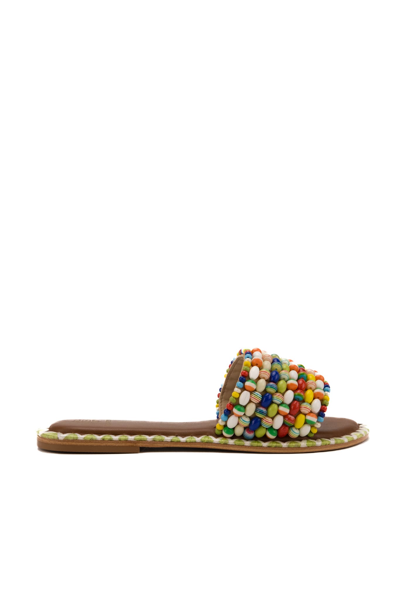 Shop De Siena Belinda Sandals With Beads In Multicolor