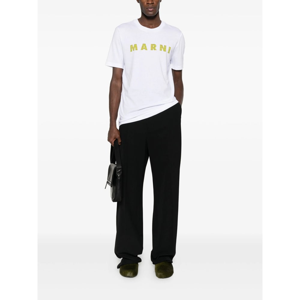 Marni Short-sleeve Cotton T-shirt In White