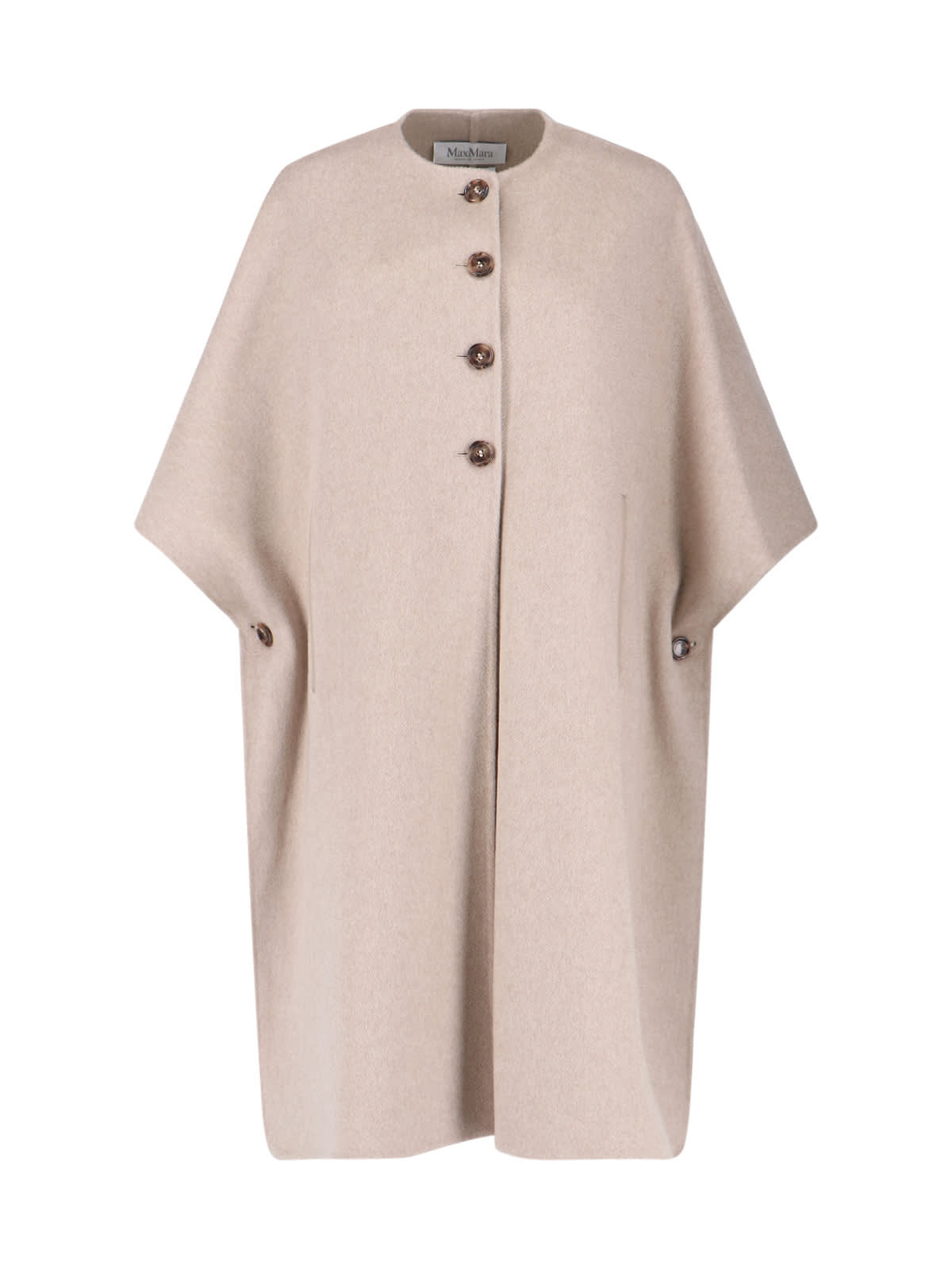 Max Mara Cashmere Cape In Brown