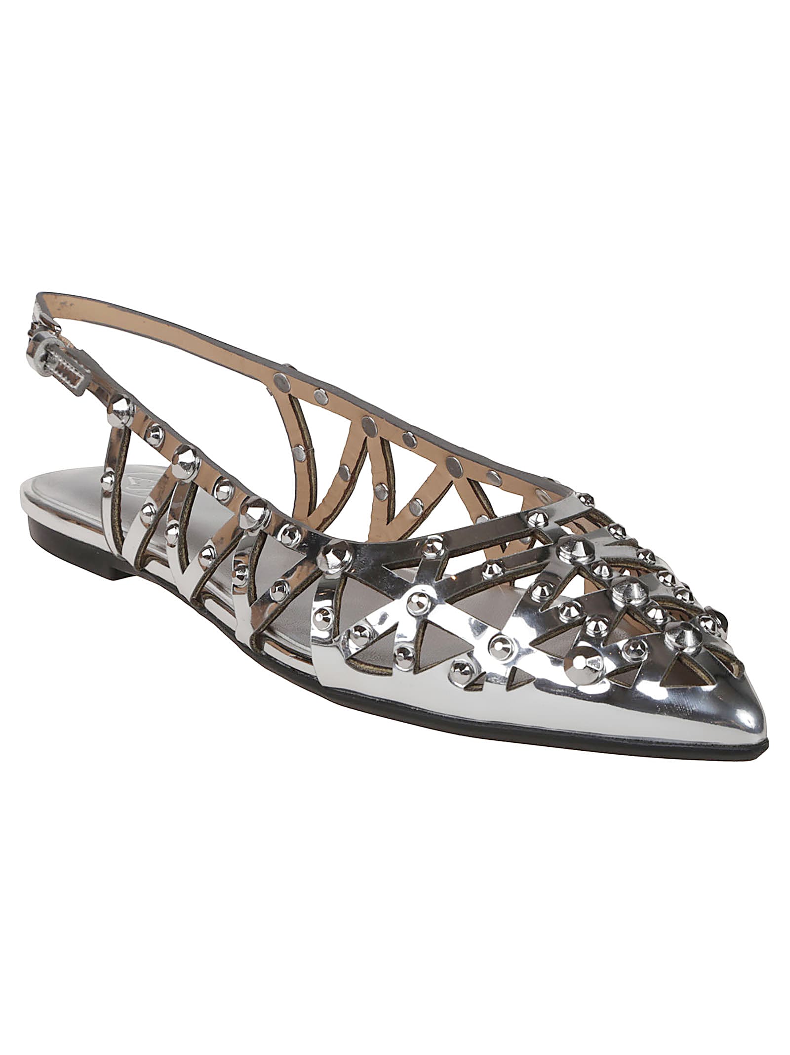 Ash Bazaar Slingback Stud Embellished Sandals
