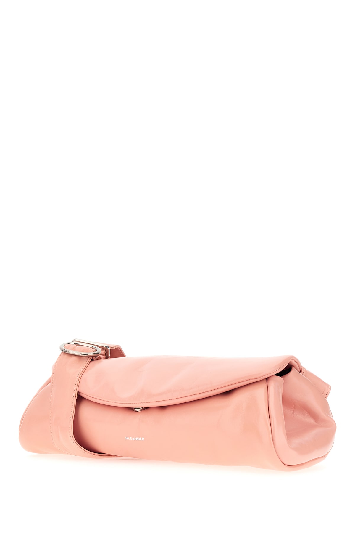 Shop Jil Sander Pink Nappa Leather Large Cannolo Crossbody Bag In 639