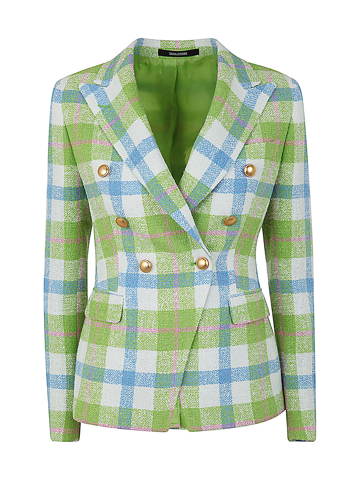 Tagliatore Six Buttons Double Breasted Medium Blazer In Light Blue