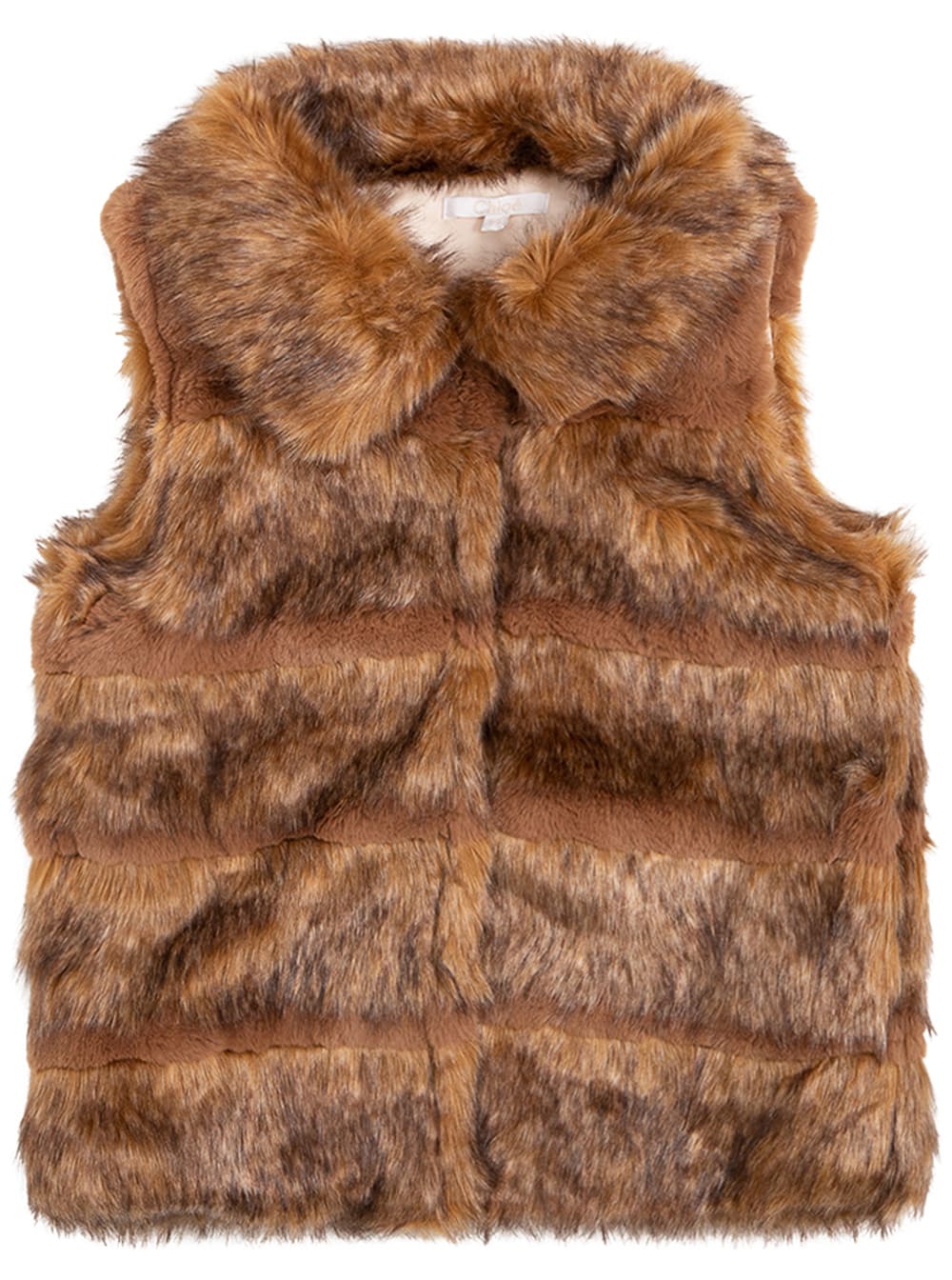 Chloé Brown Eco Fur Vest