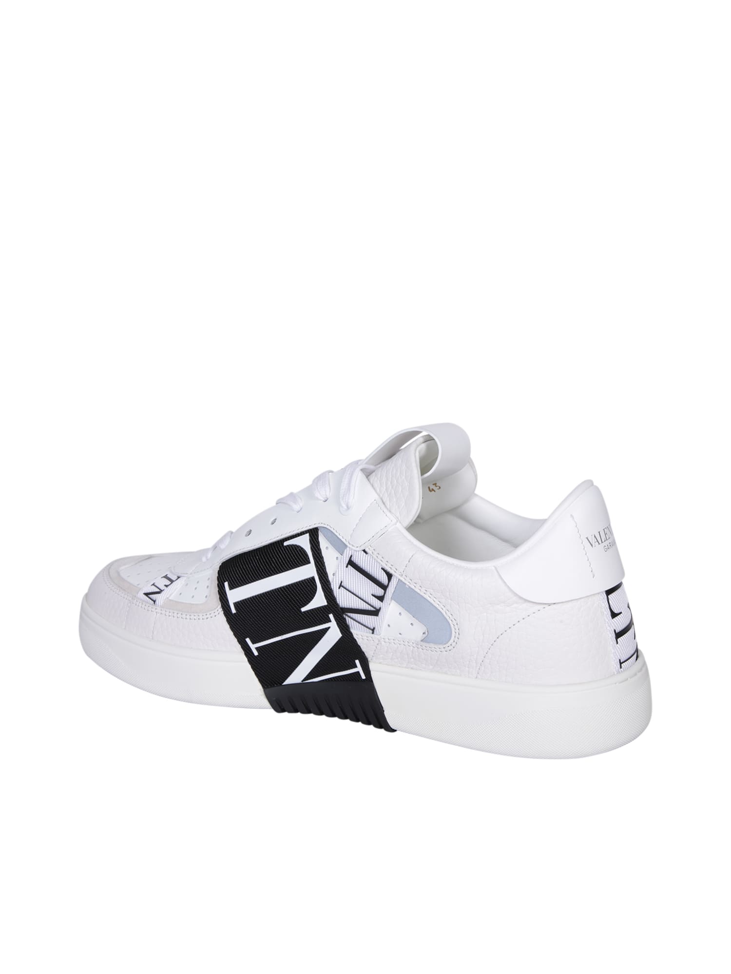 Shop Valentino Vl7n White/black Sneakers