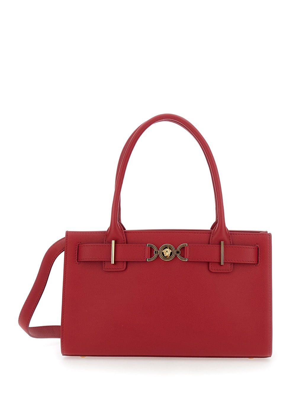 VERSACE RED MEDUSA 95 HAND BAG WITH FRONT MEDUSA DETAIL IN LEATHER WOMAN 