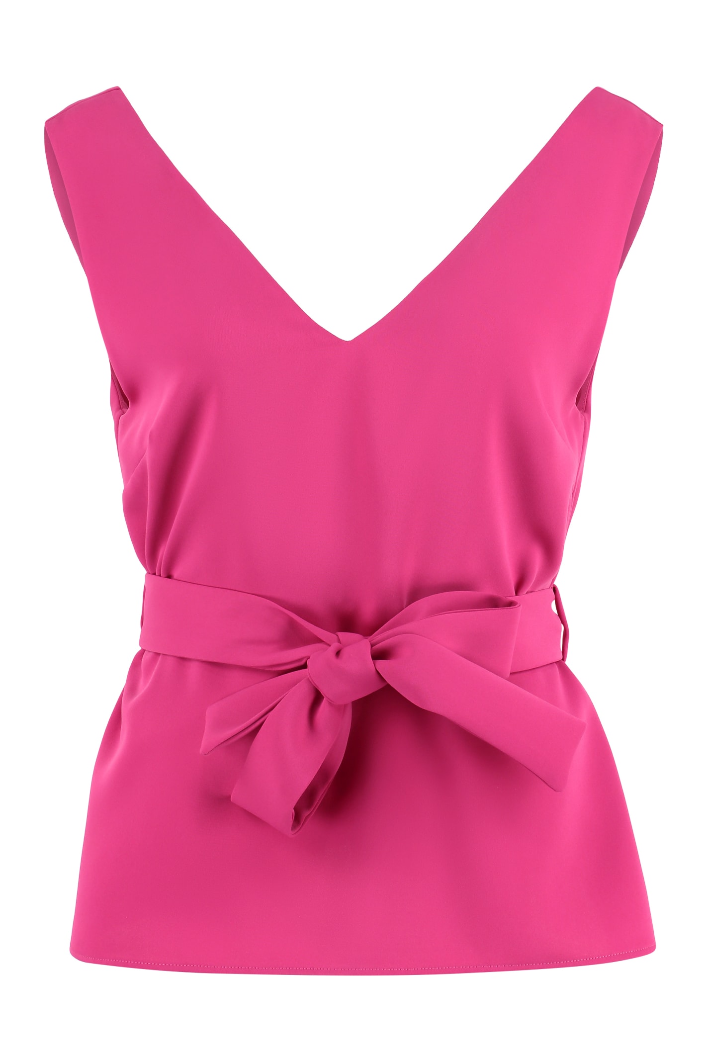 Shop P.a.r.o.s.h Belted Top In Fuchsia