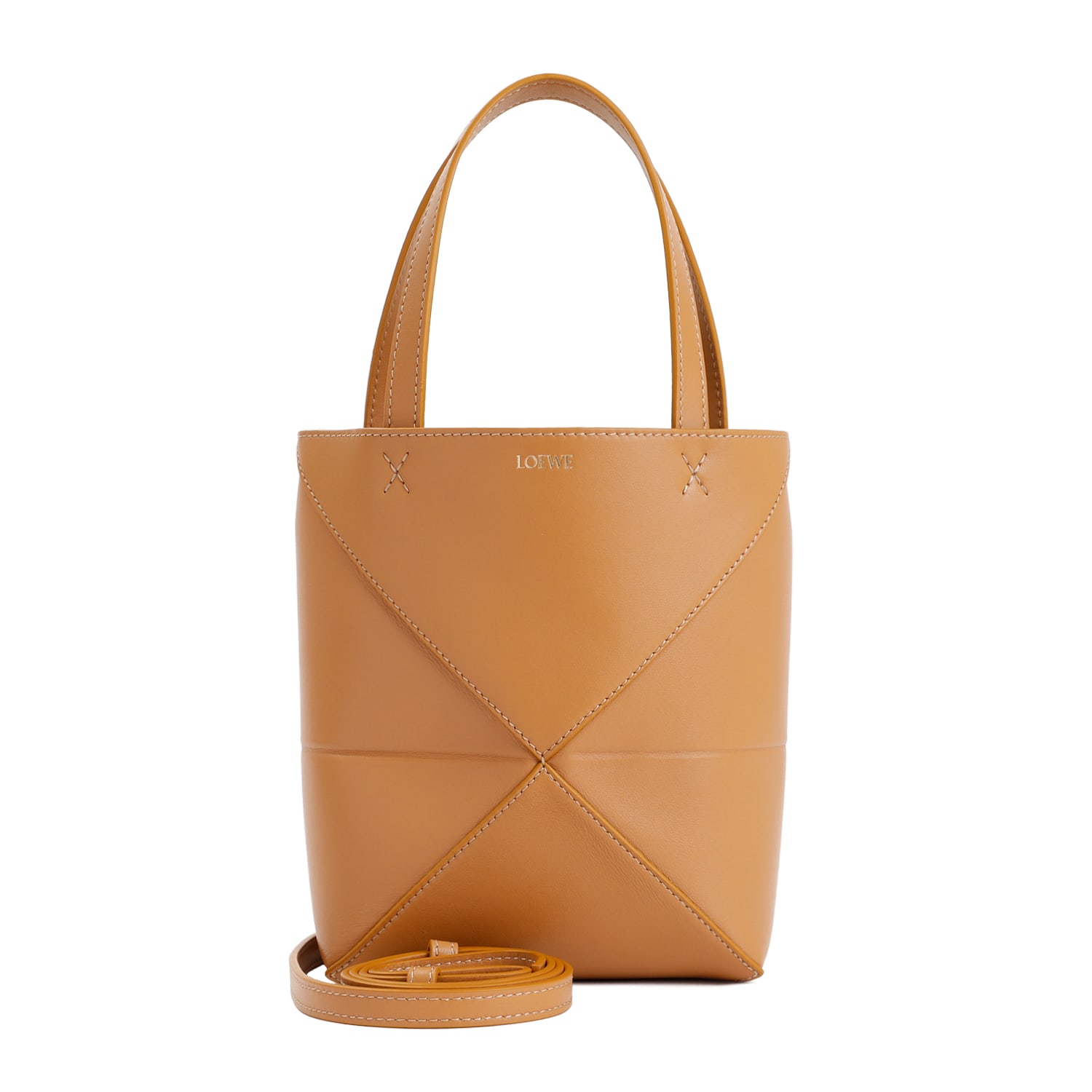 Loewe Puzzle Fold Tote Mini In Sand