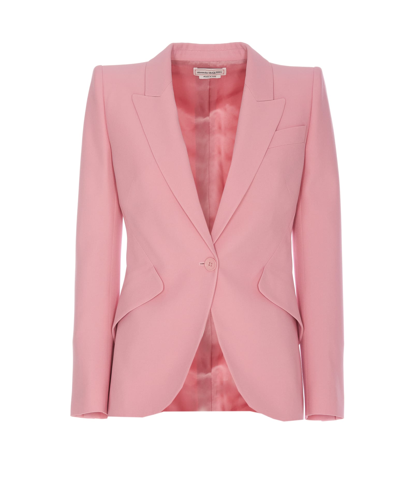 Shop Alexander Mcqueen Peak Shoulder Jacket In Pink