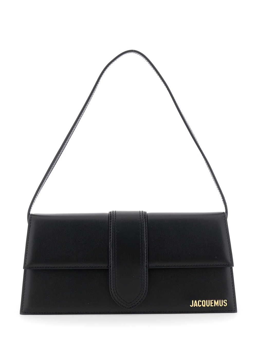 Jacquemus Long Rectangular Shoulder Bag Design In Black
