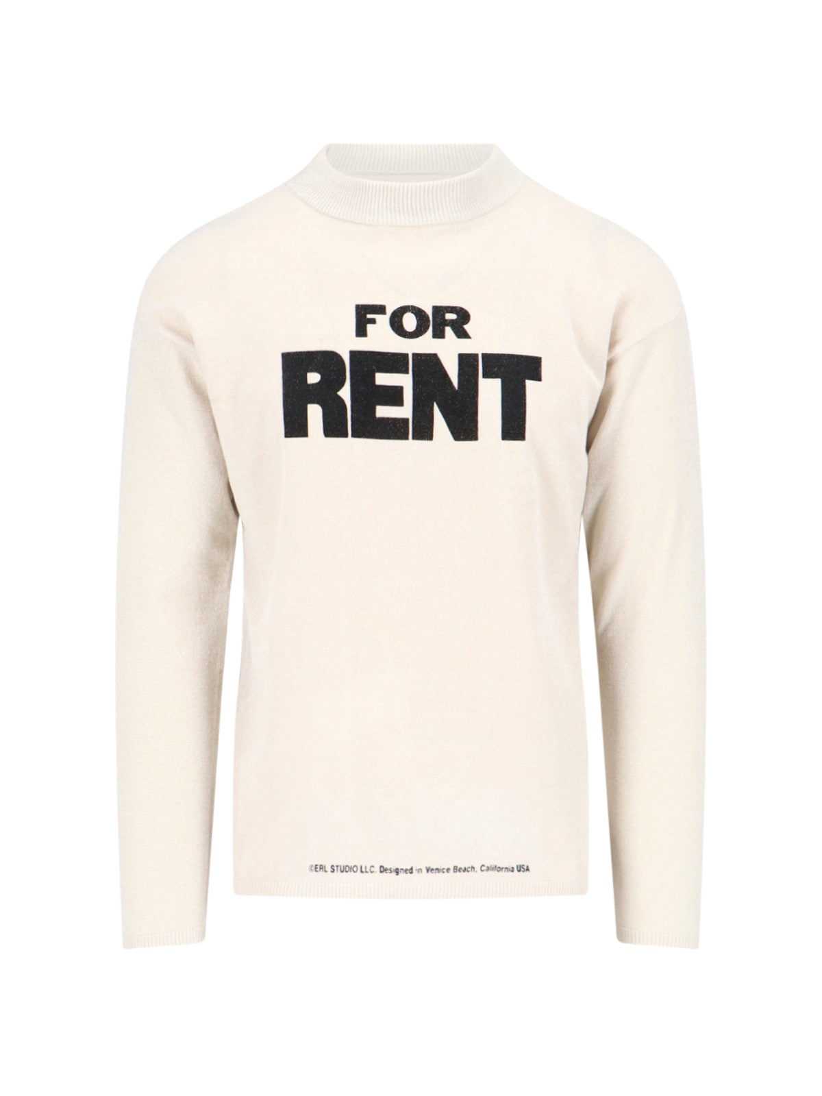 Erl For Rent Crew Neck Sweatshirt In White