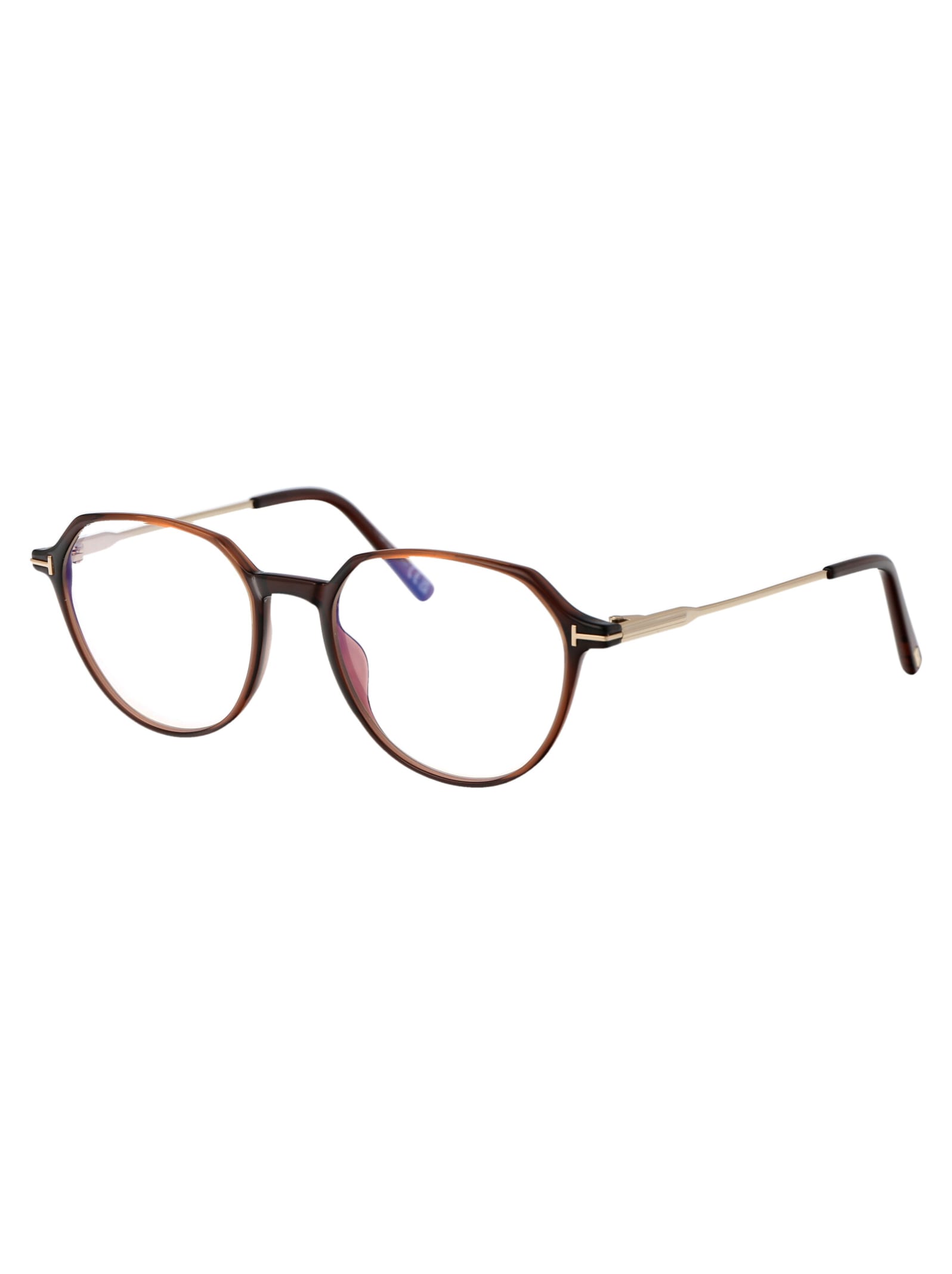 Shop Tom Ford Ft5875-b Glasses In 048 Marrone Scuro Luc