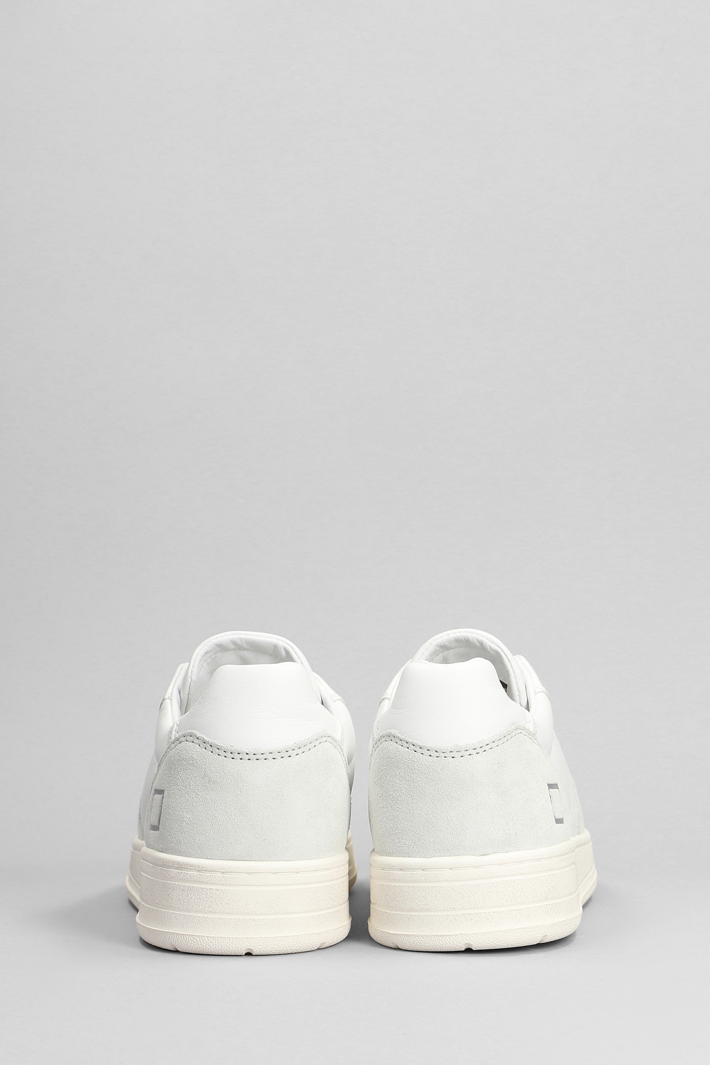 Shop Date Court Sneakers In White Suede And Leather