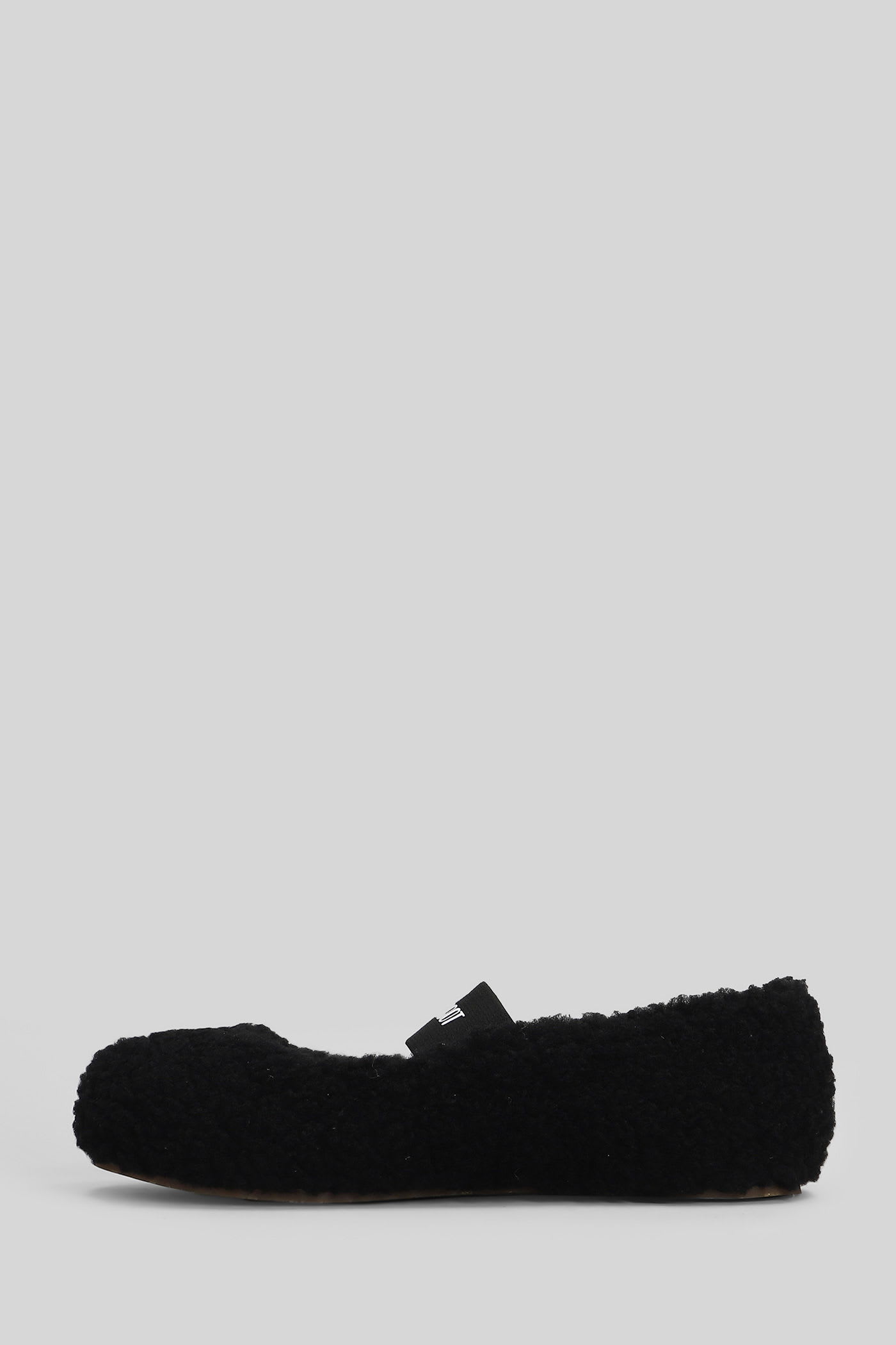 Moon Boot Mb Shearling Ballet Flats In Black Shearling In Black