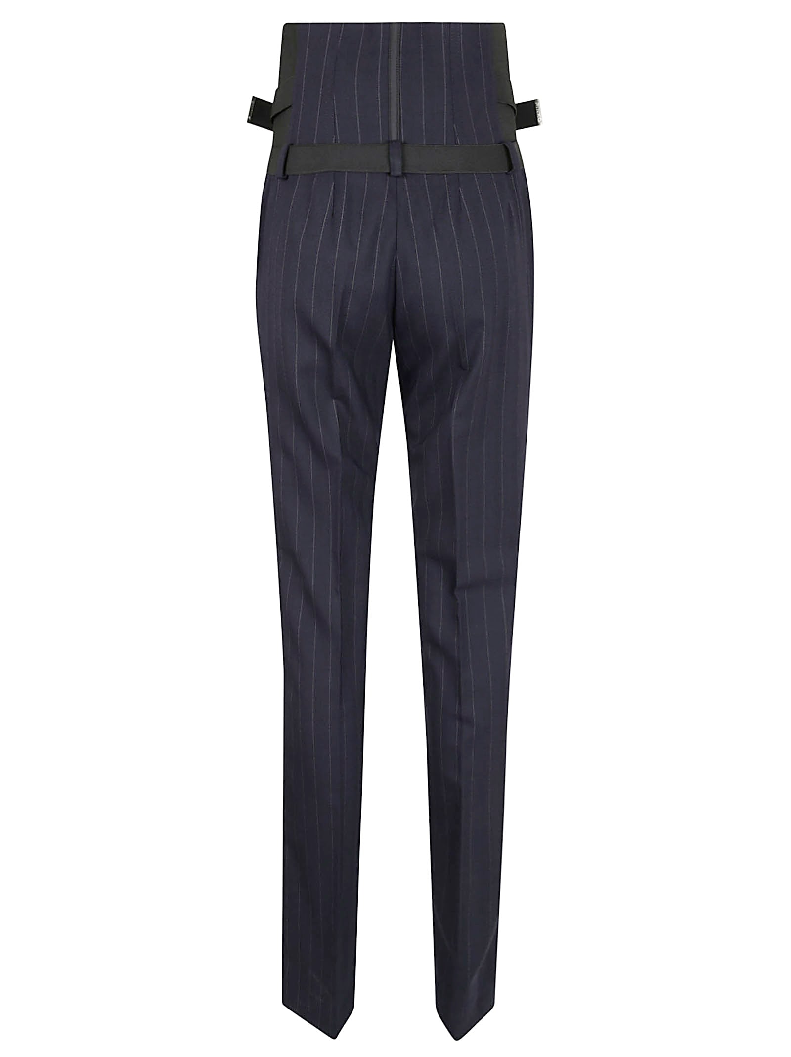 Pinko Tailored Trousers With High Waist And Adjustable Belt In Multi