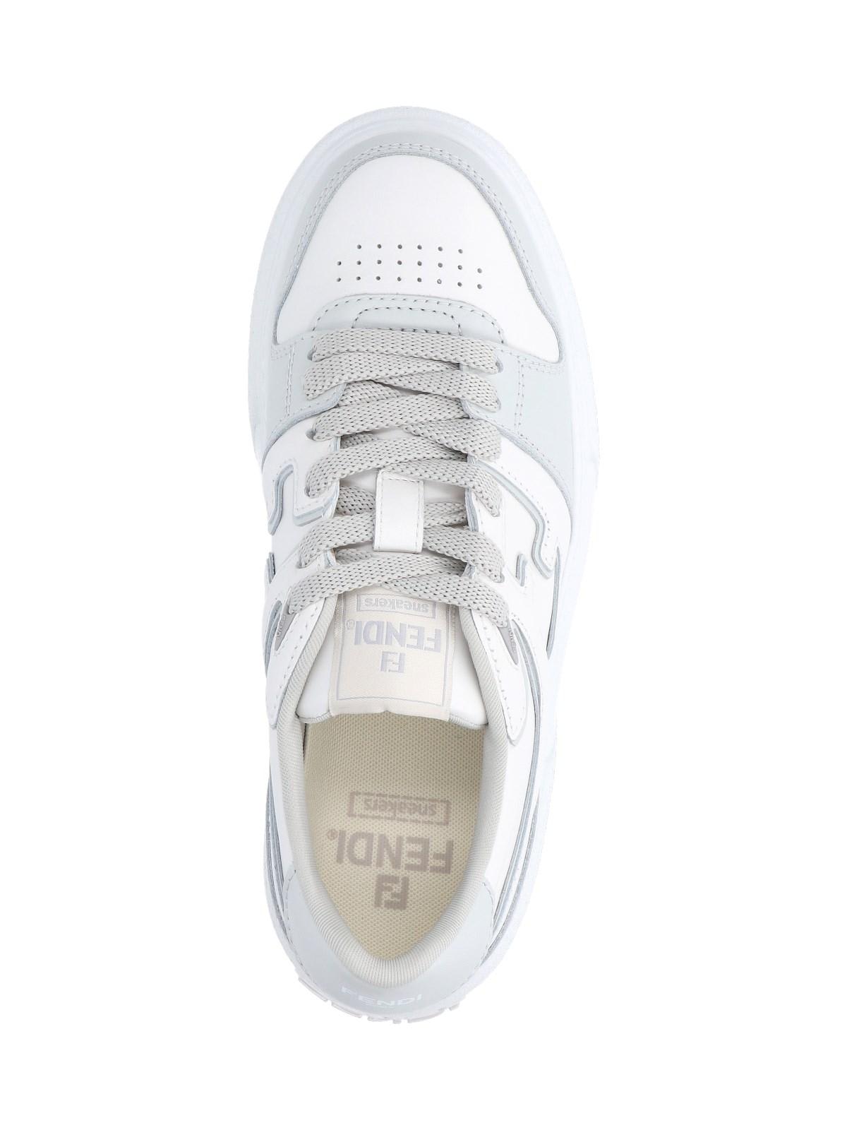 Shop Fendi Match Low-top Platform Sneakers In Grig+uwhit+grig+uwhi