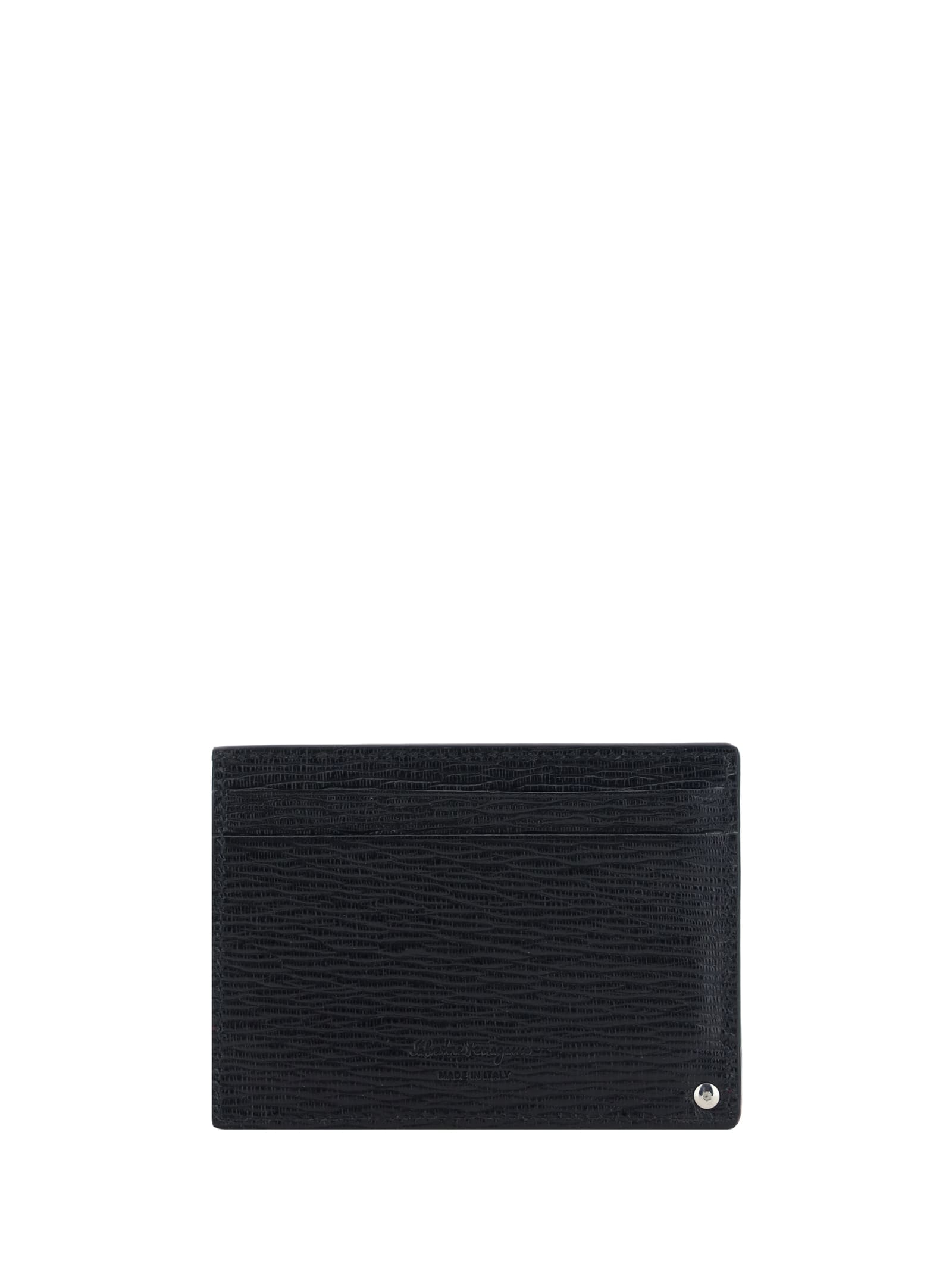 Shop Ferragamo Revival Card Holder In Black