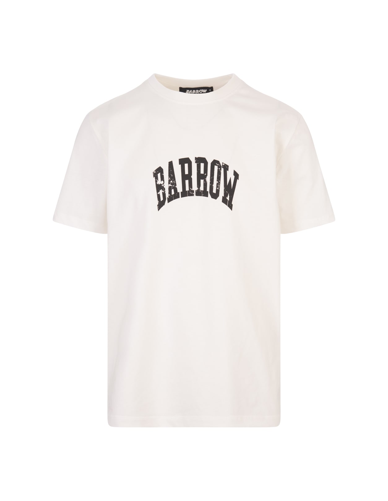 Shop Barrow White T-shirt With Logo And Smile