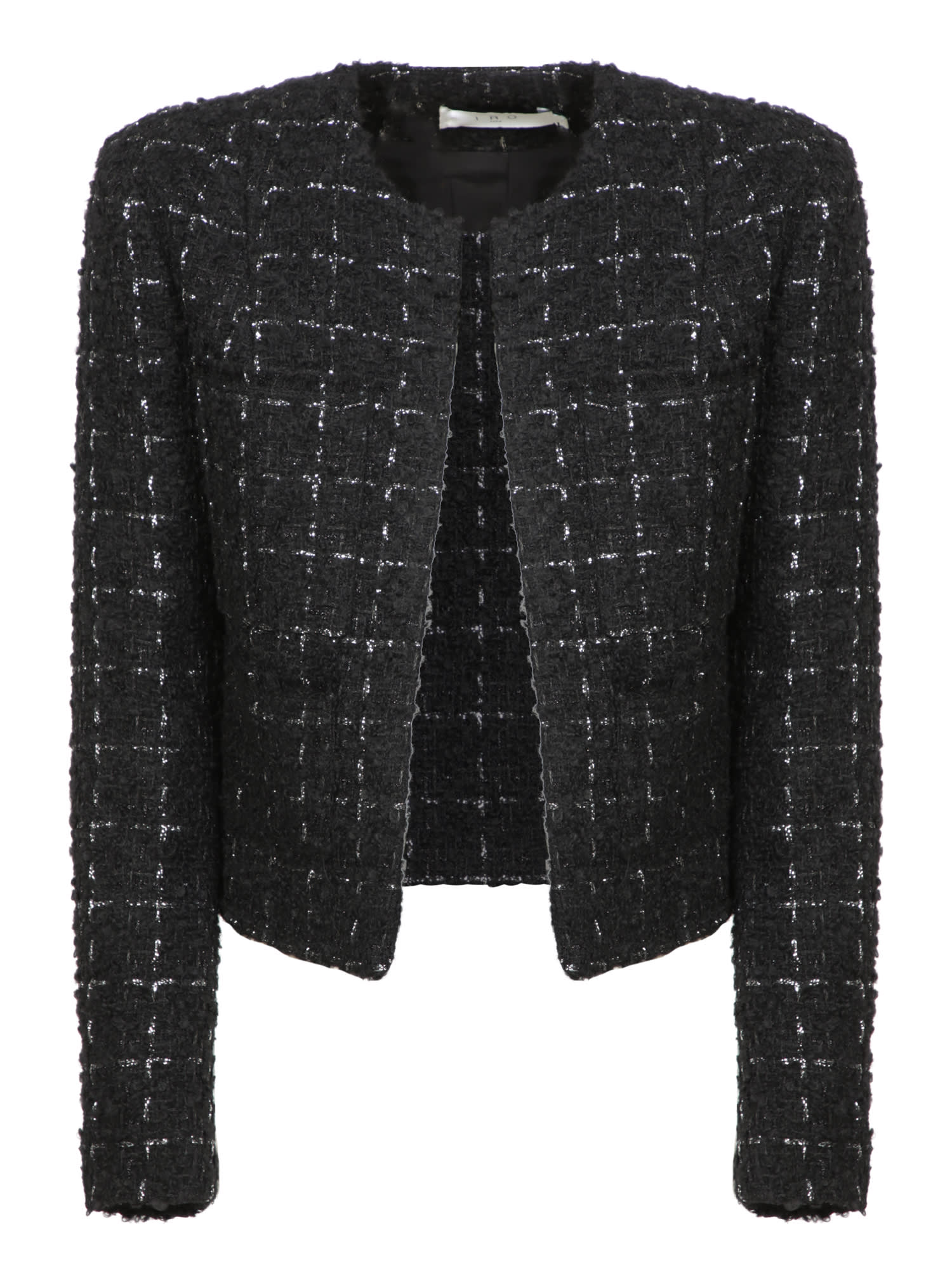 Black Cotton Tweed Jacket