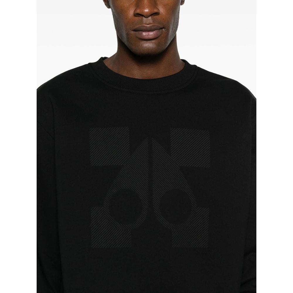 Moose Knuckles Long-sleeved Sweater In Black