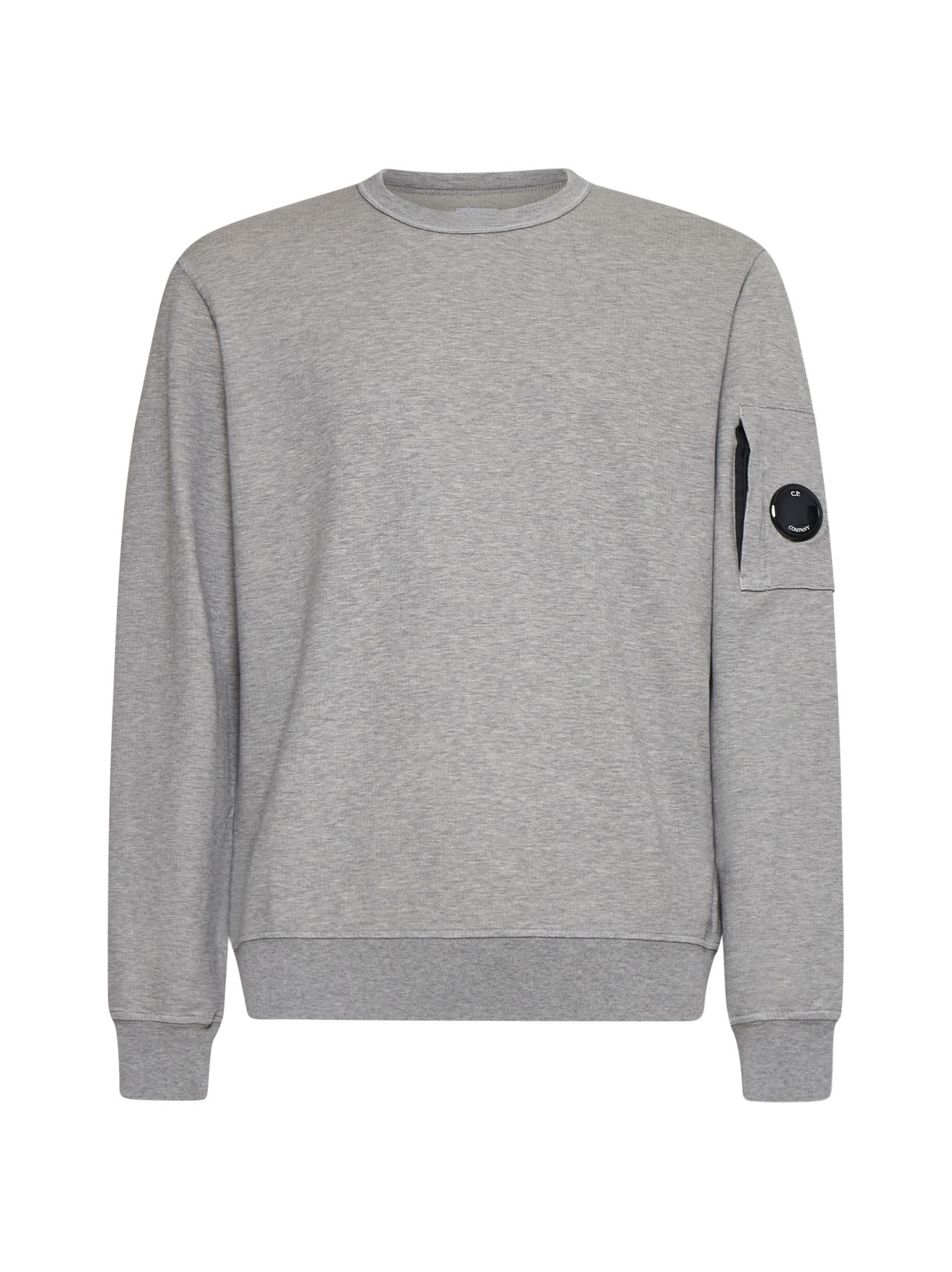 Shop C.p. Company Sweater In Greystone Melange