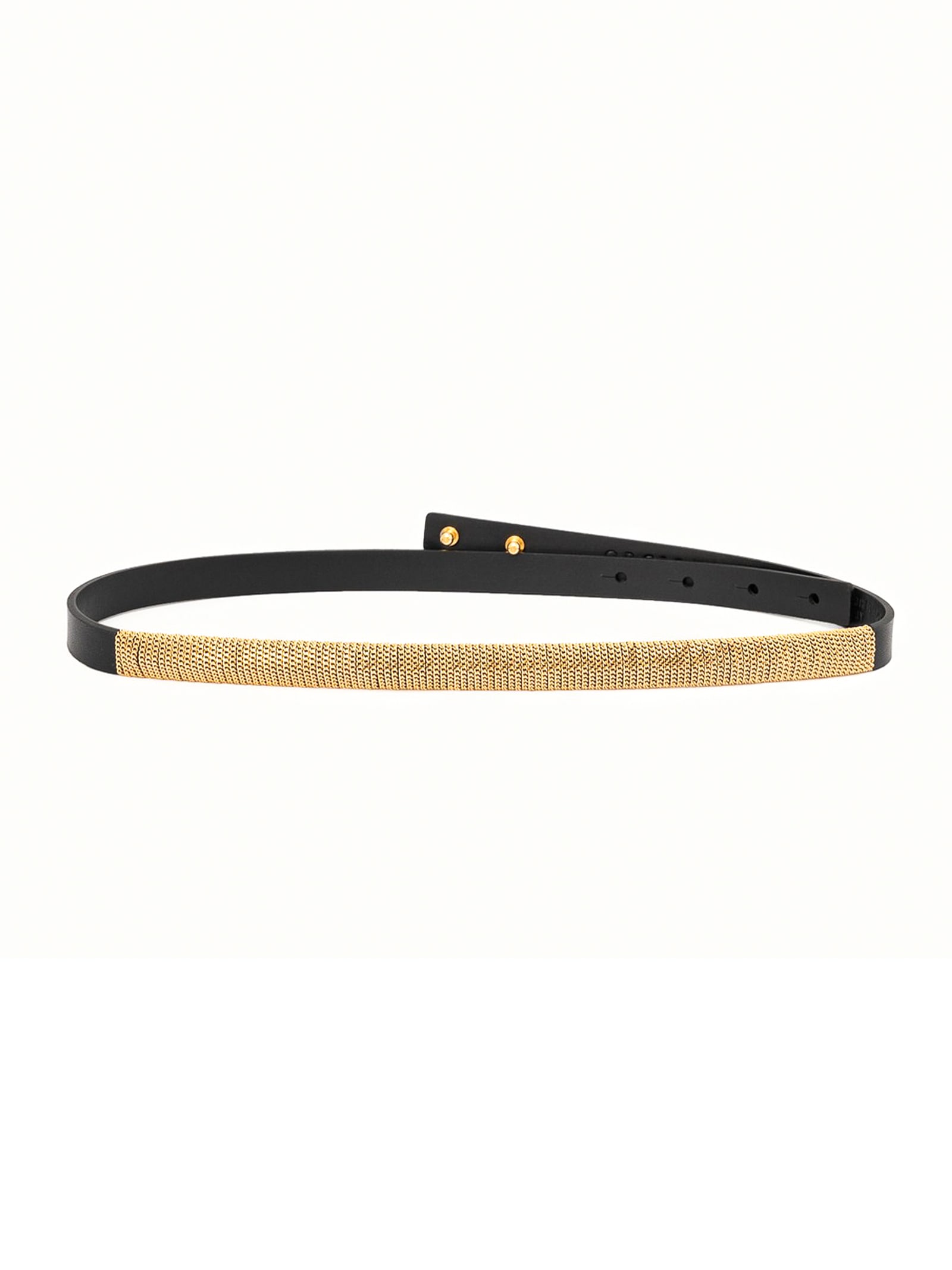 Nappa Chain Leather Belt