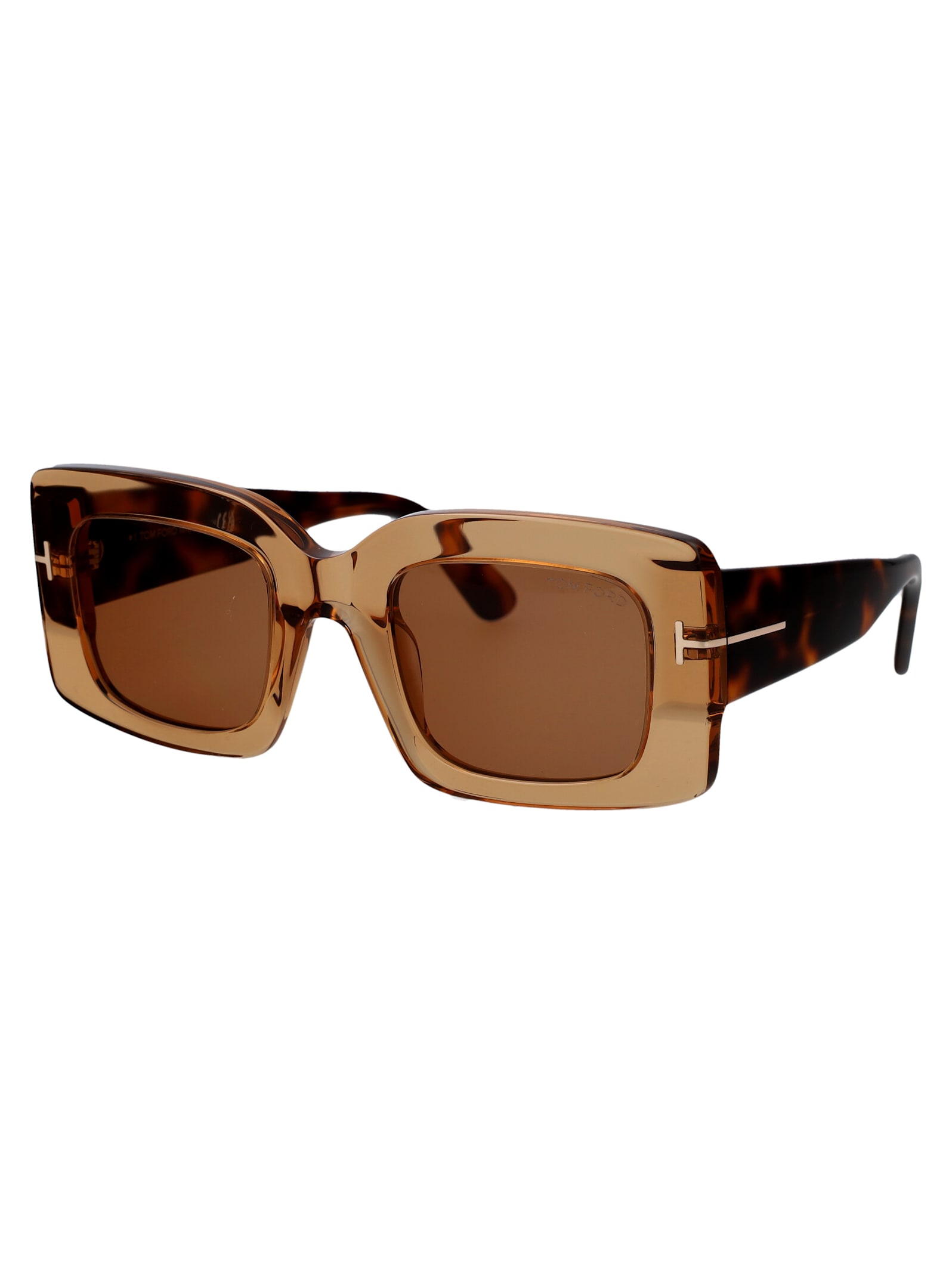 Shop Tom Ford Ft1188/s Sunglasses In Crystal Orange